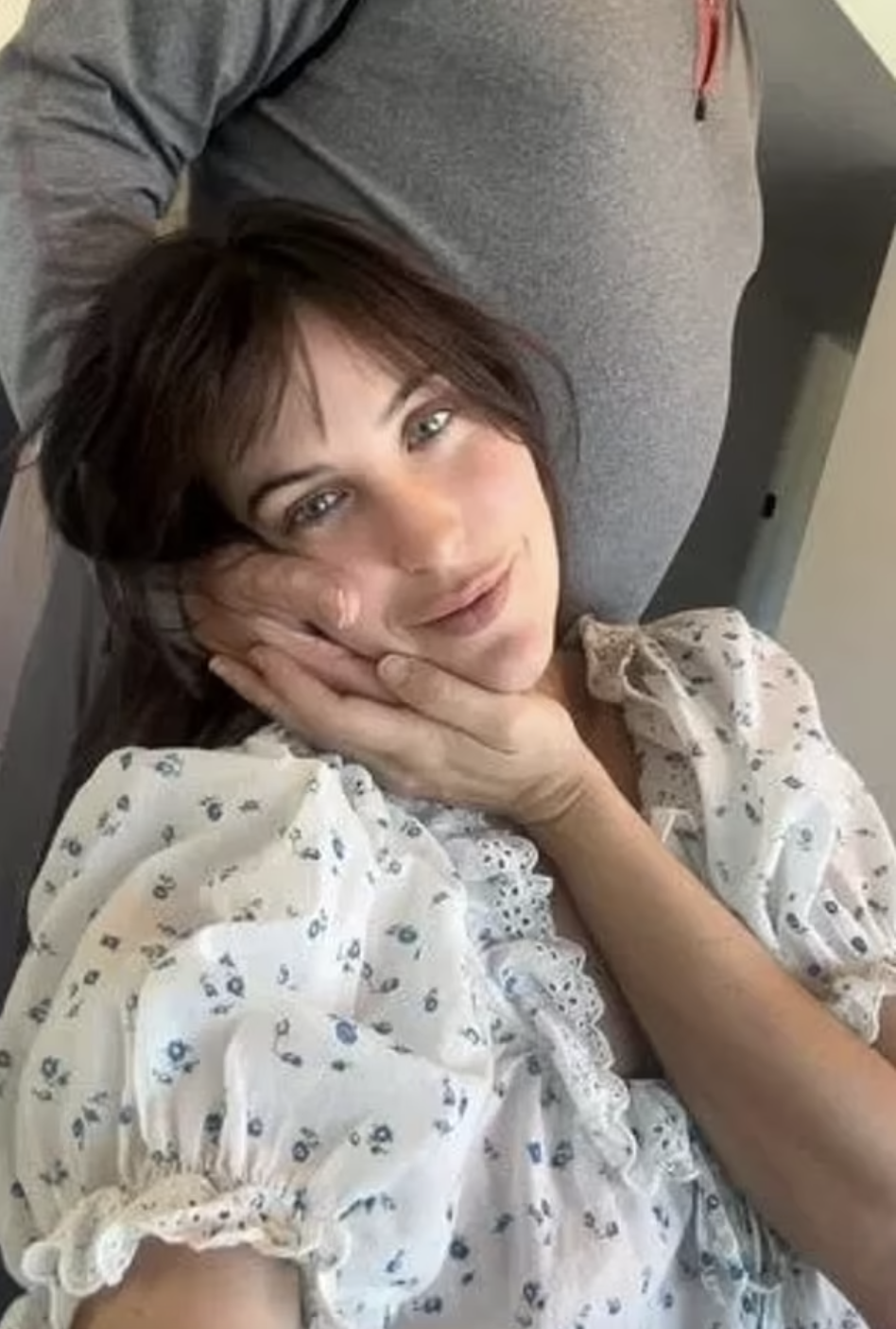 Scout Willis shared a sweet photo of Bruce gently cupping her face with his hand. Photo / Instagram