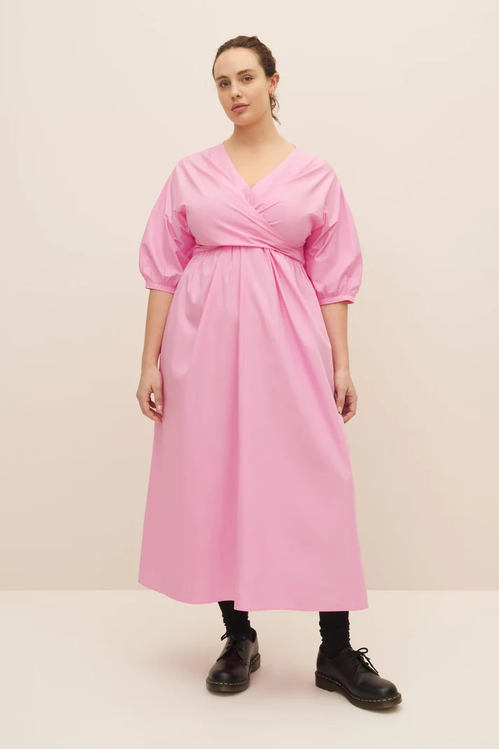 Kowtow’s easy sizing and silhouettes make it a malleable choice for a range of heights.