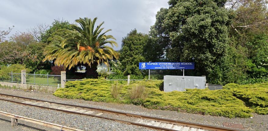 Napier Intermediate School has closed its physical classes and switched to online learning. Photo / Google Maps