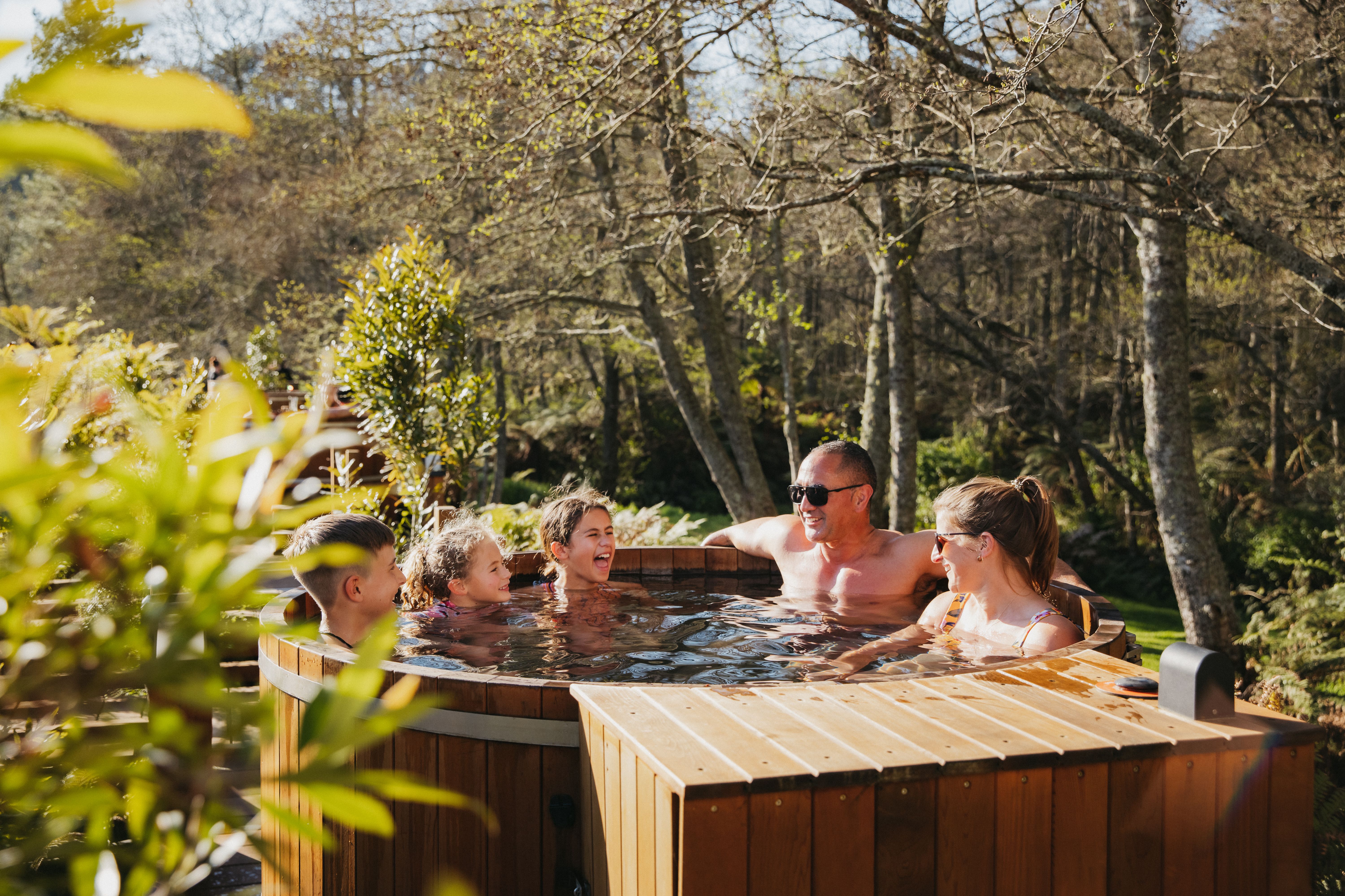 For a dose of forest bathing surrounded by native ferns, seek out Secret Spot Hot Tubs in Rotorua. Photo / Secret Spot Hot Tubs