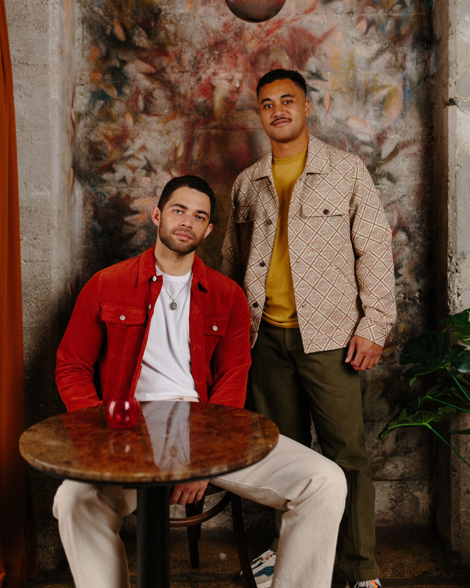 Vinnie Bennett (left) and James Rolleston play pivotal figures in a new feature film on the life of Māori leader and activist Dame Whina Cooper. Photo / Mataara Stokes