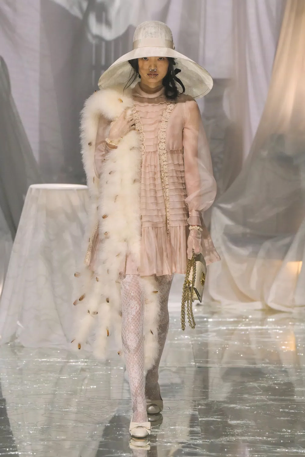 Looks were light and lavish.