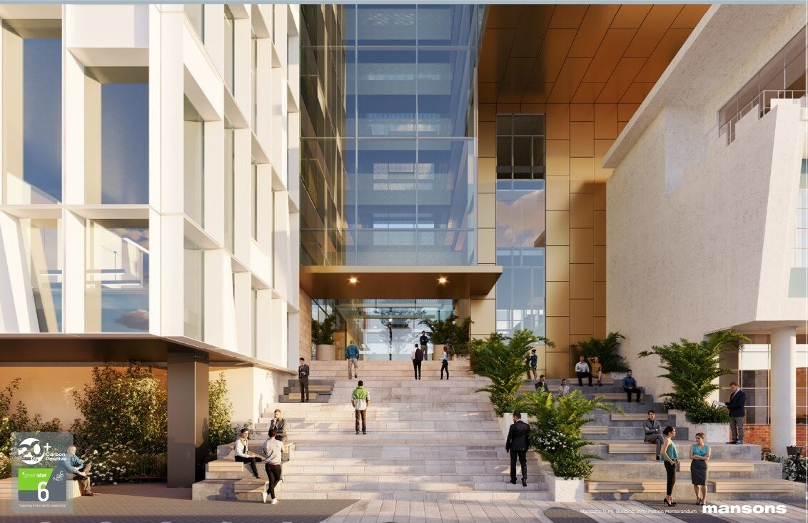  Plans for the new 11-level office building at 35 Graham St. This shows the area above Fanshawe St. Image / Mansons TCLM