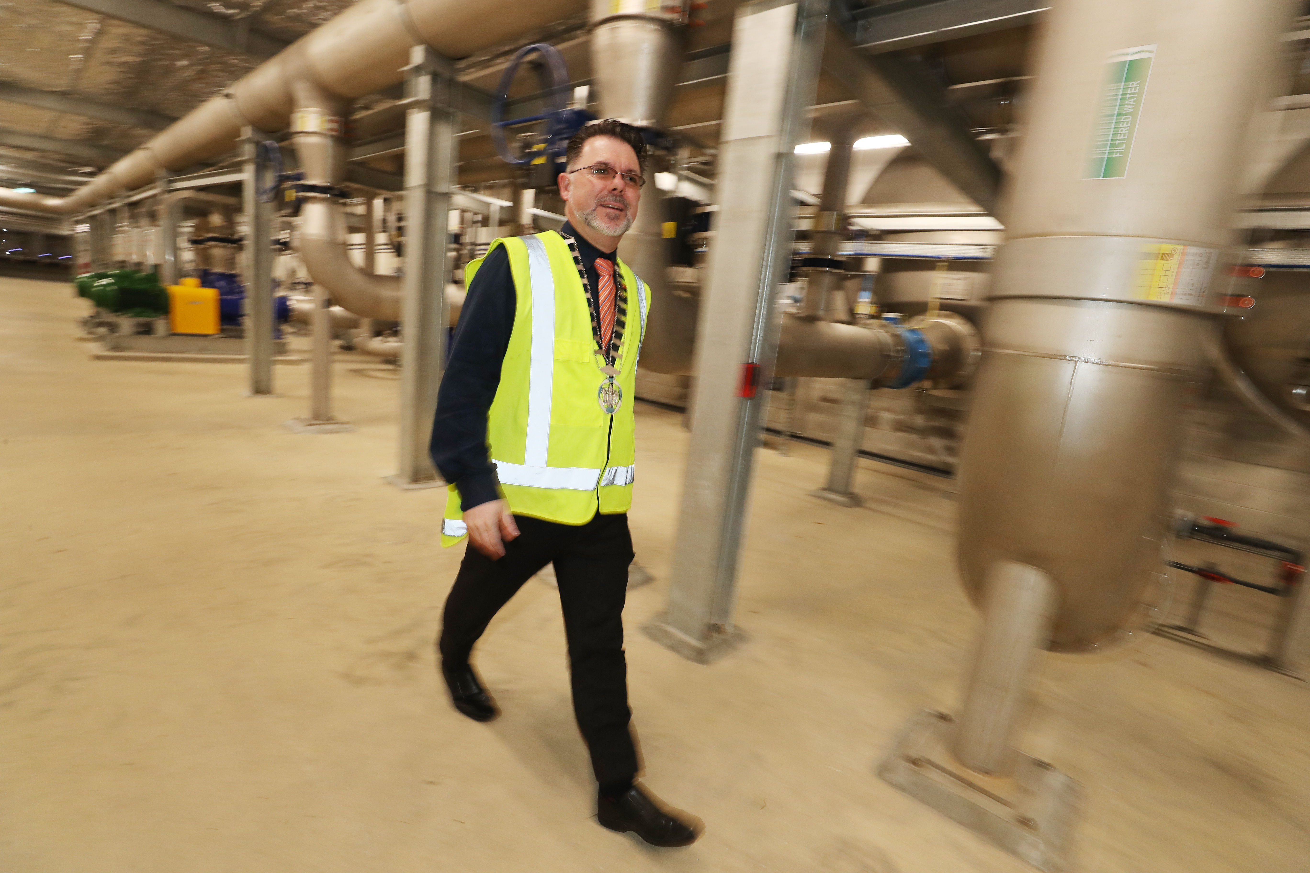 Whangārei Mayor Vince Cocurullo in the Whau Valley water treatment plant. Photo / Michael Cunningham
