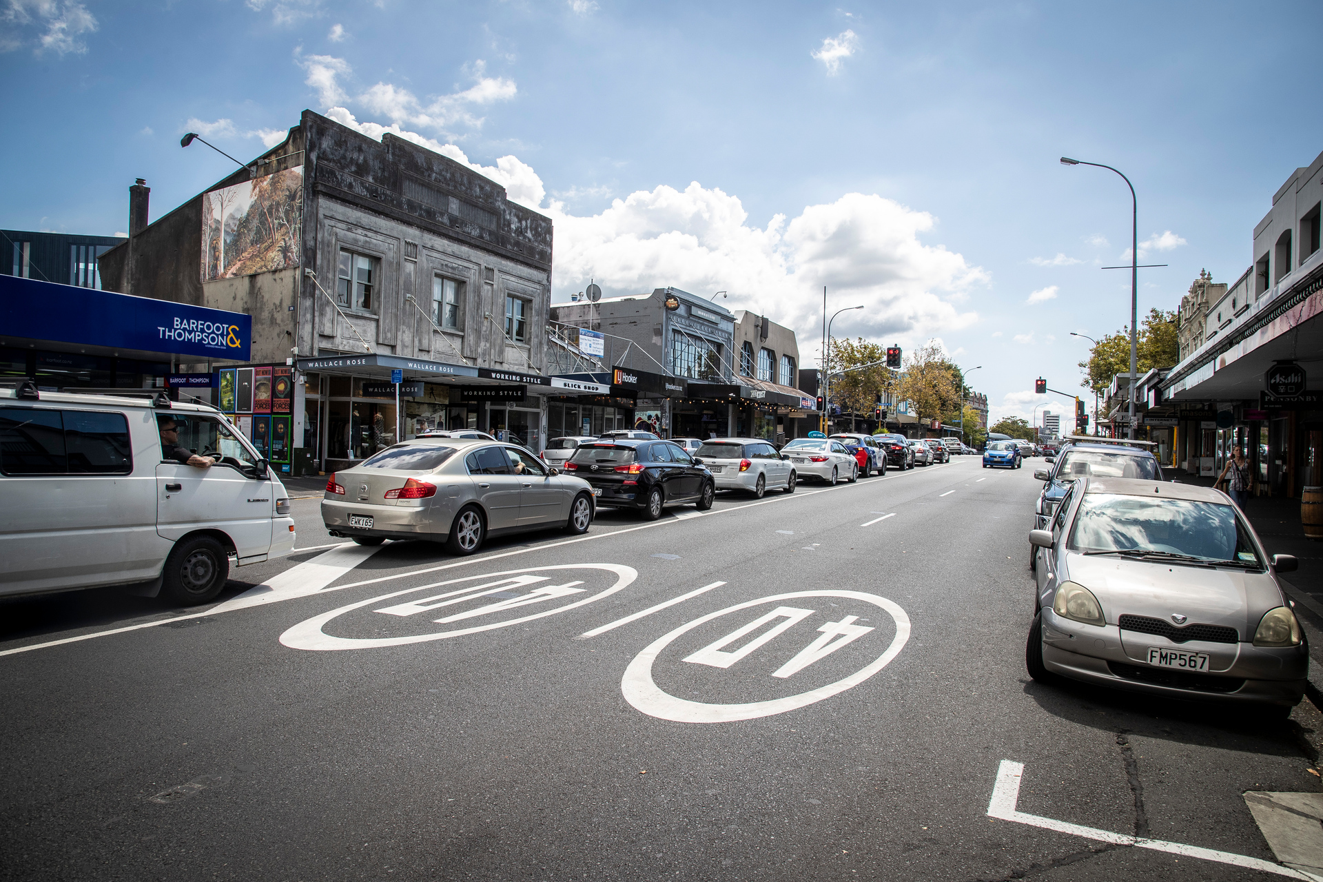 Slower speeds will stay in urban centres, like Ponsonby. Photo / Michael Craig