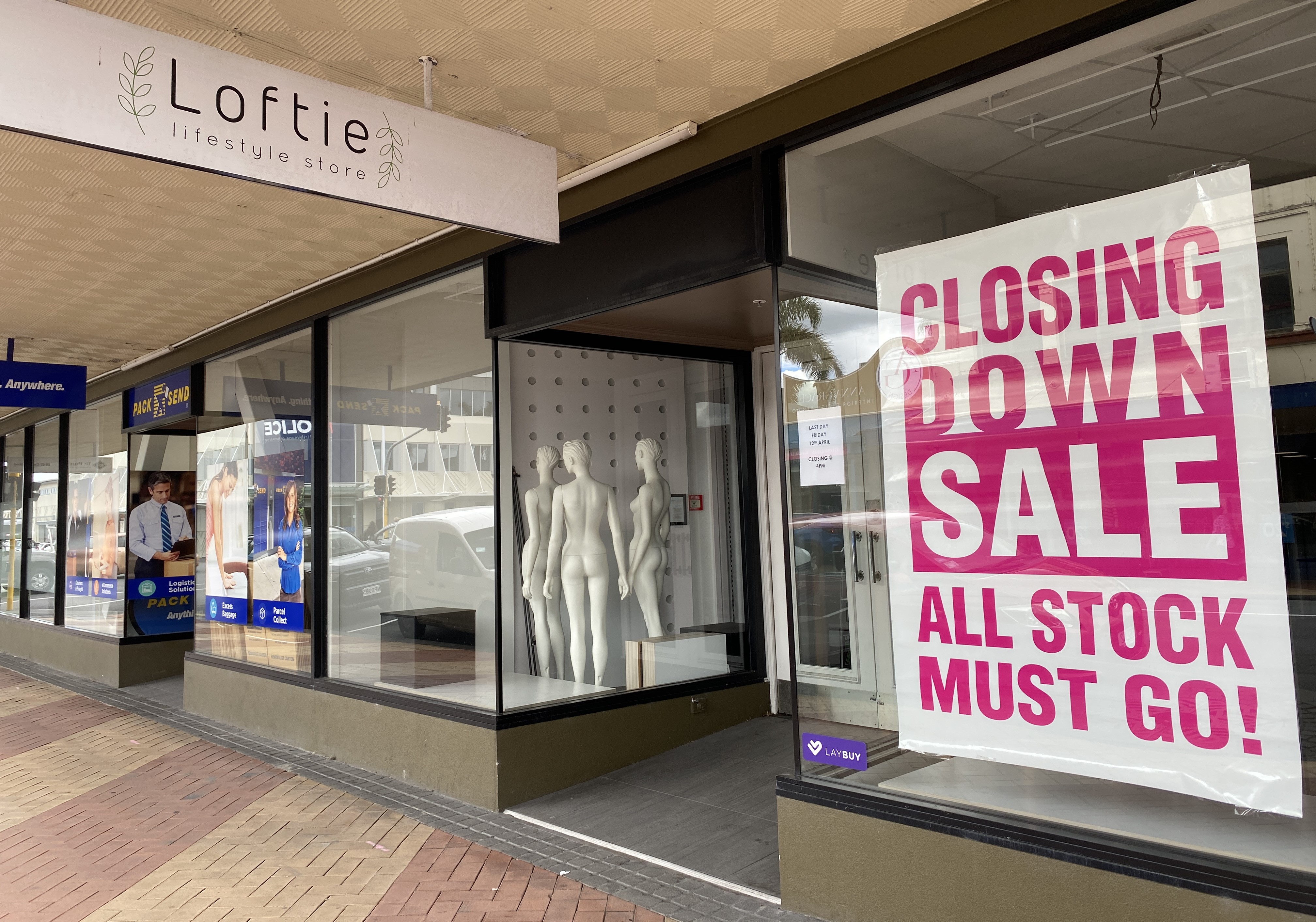 Whangārei fashion shop Loftie Lifestyle Store, better known as Lofties, closed on April 12. Photo / Denise Piper
