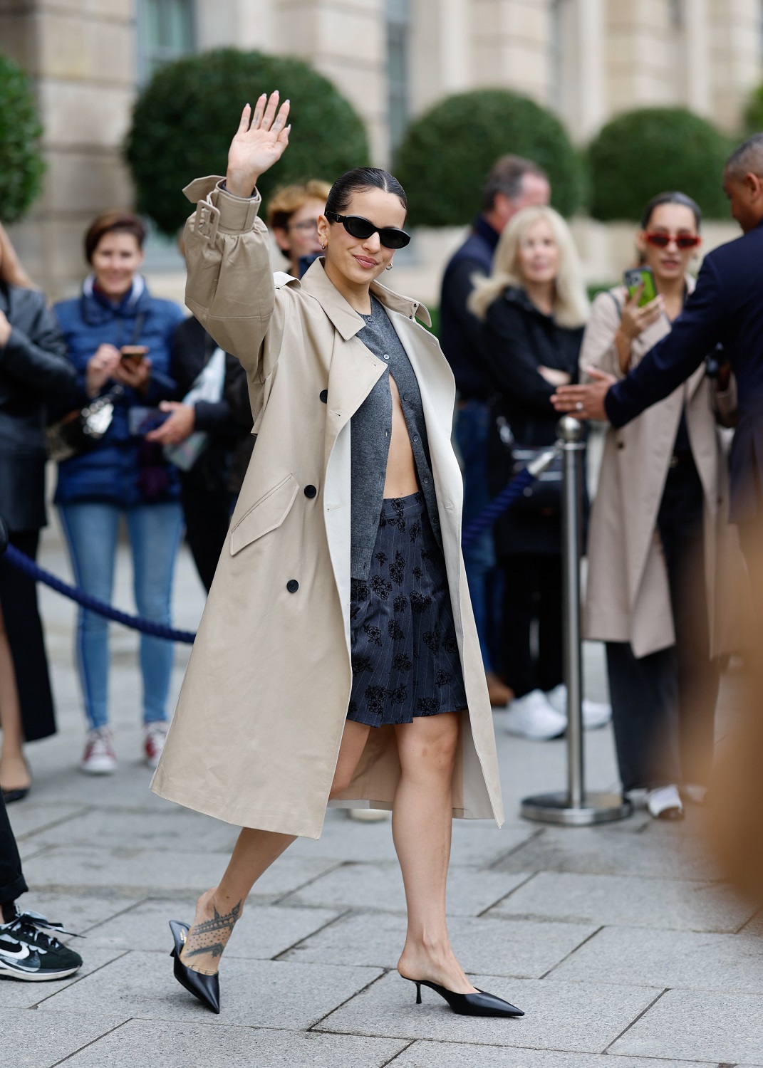 Rosalia leaving The Ritz Hotel during Paris Fashion Week. Photo / Getty Images