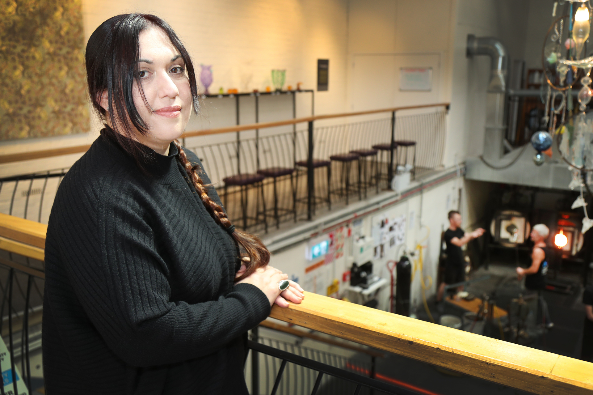 Auckland-based artist Te Rongo Kirkwood will have the first exhibition of 2022 after being the inaugural recipient of the NZG Glass Residency in June last year. Photo / Bevan Conley