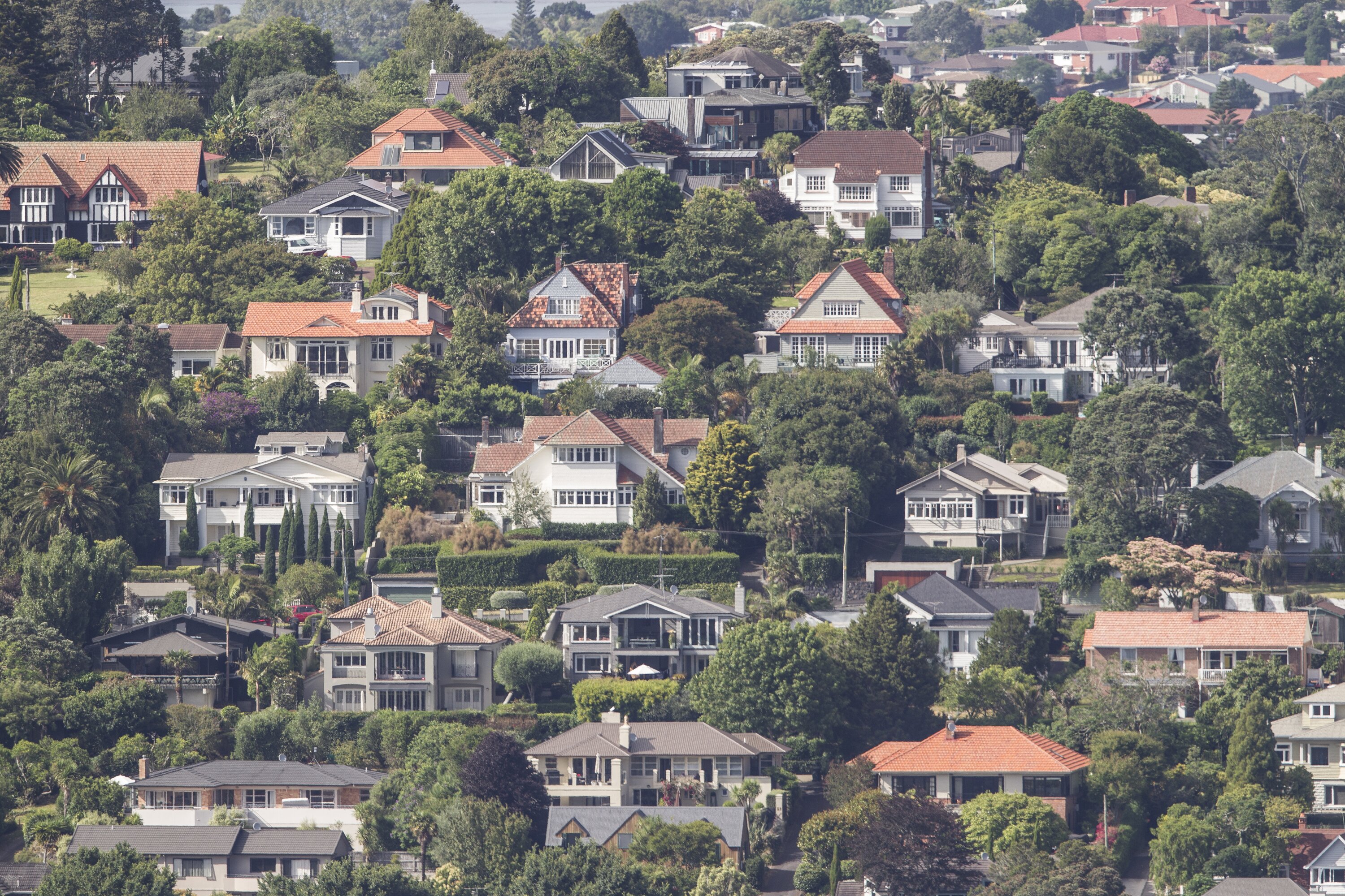 The median house price in Auckland has fallen 3.4% in a year, dropping to $990,000 - but price growth in the regions is keeping the market stable on the surface. Photo / Michael Craig
