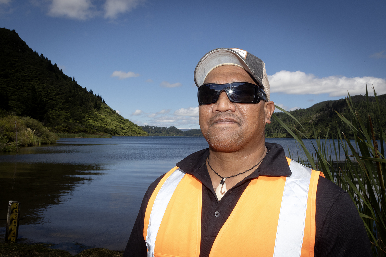 Rotokākahi Board of Control co-chairman Peter Moke by the lake's edge. Photo / Andrew Warner
