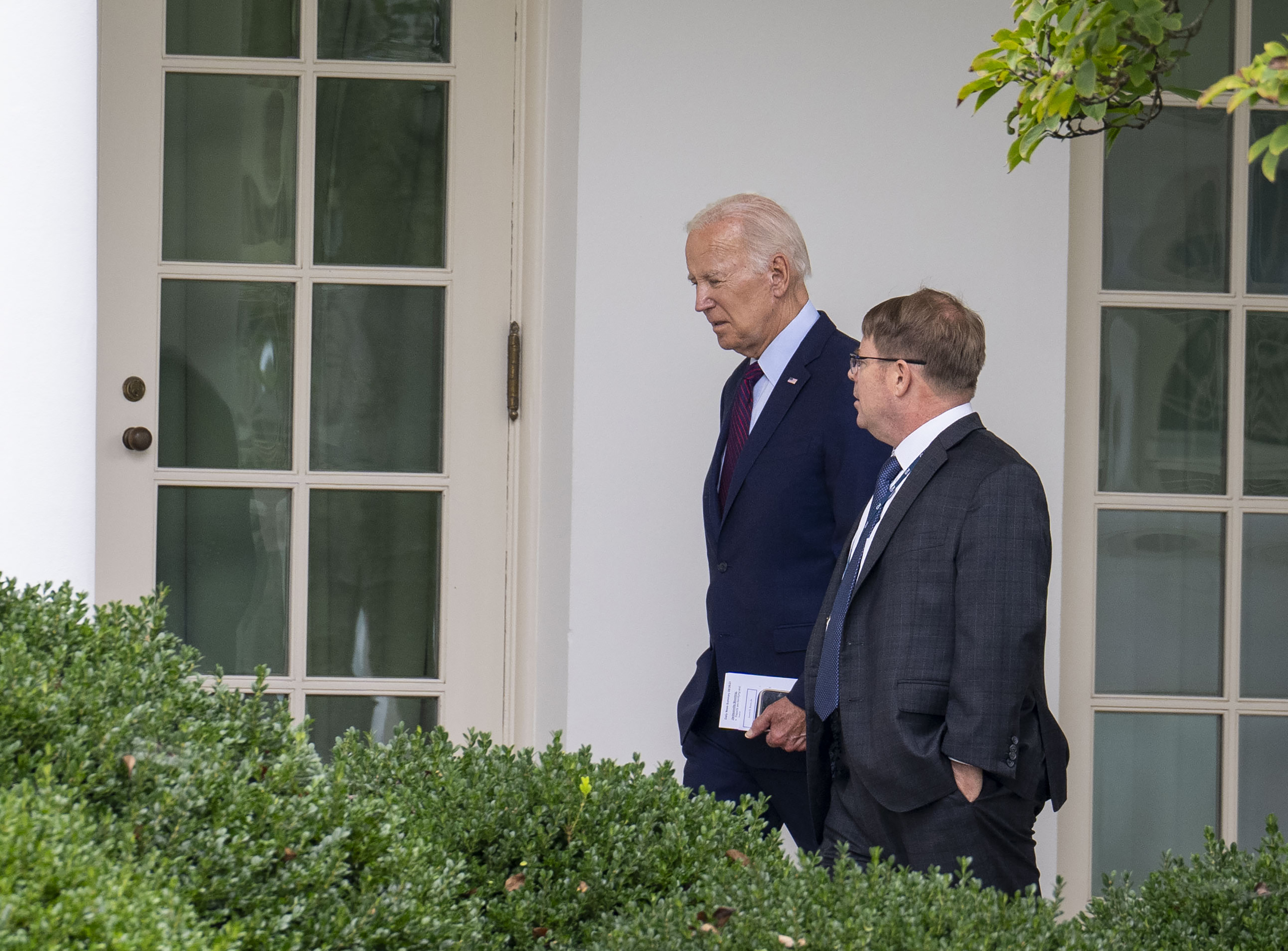 President Joe Biden with his personal physician, Kevin O'Connor, at the White House on August 28, 2023. Photo / Doug Mills, The New York Times