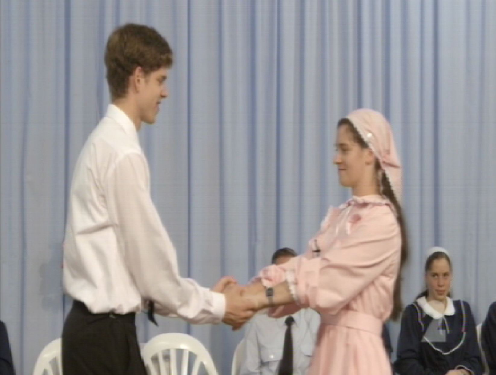 The wedding of young couple Paul and Pearl Valour was captured on Gloriavale - Life and Death screened on TVNZ in 2015. Photo / Supplied TVNZ