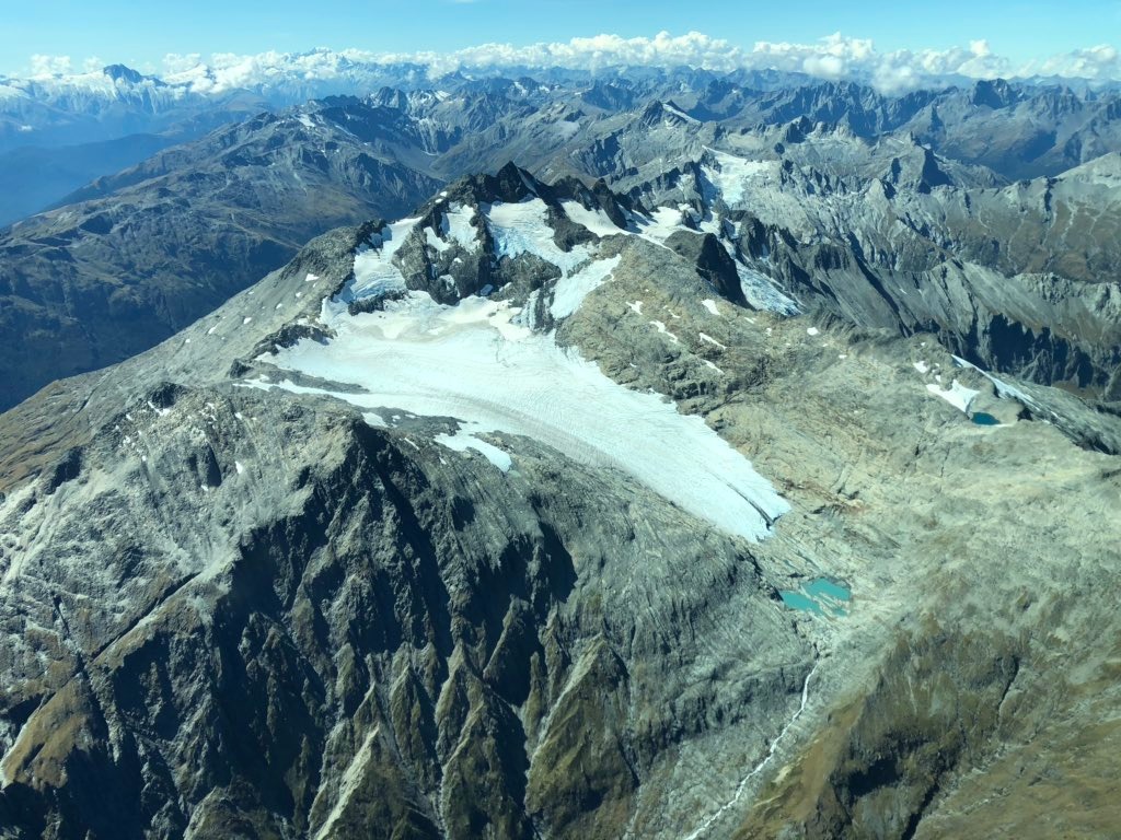 Alpine Fault is marked by the mountain range it's pushed up with every violent rupture: the Southern Alps. Photo / Niwa
