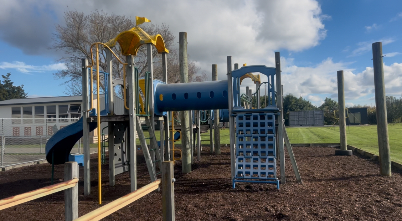 Te Kura o Mangateretere’s closed playground. Photo / Rafaella Melo