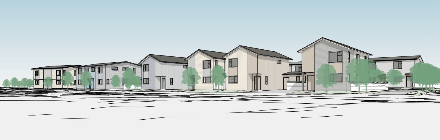 There will be 24 one to four bedroom homes developed on the site. Image / Supplied