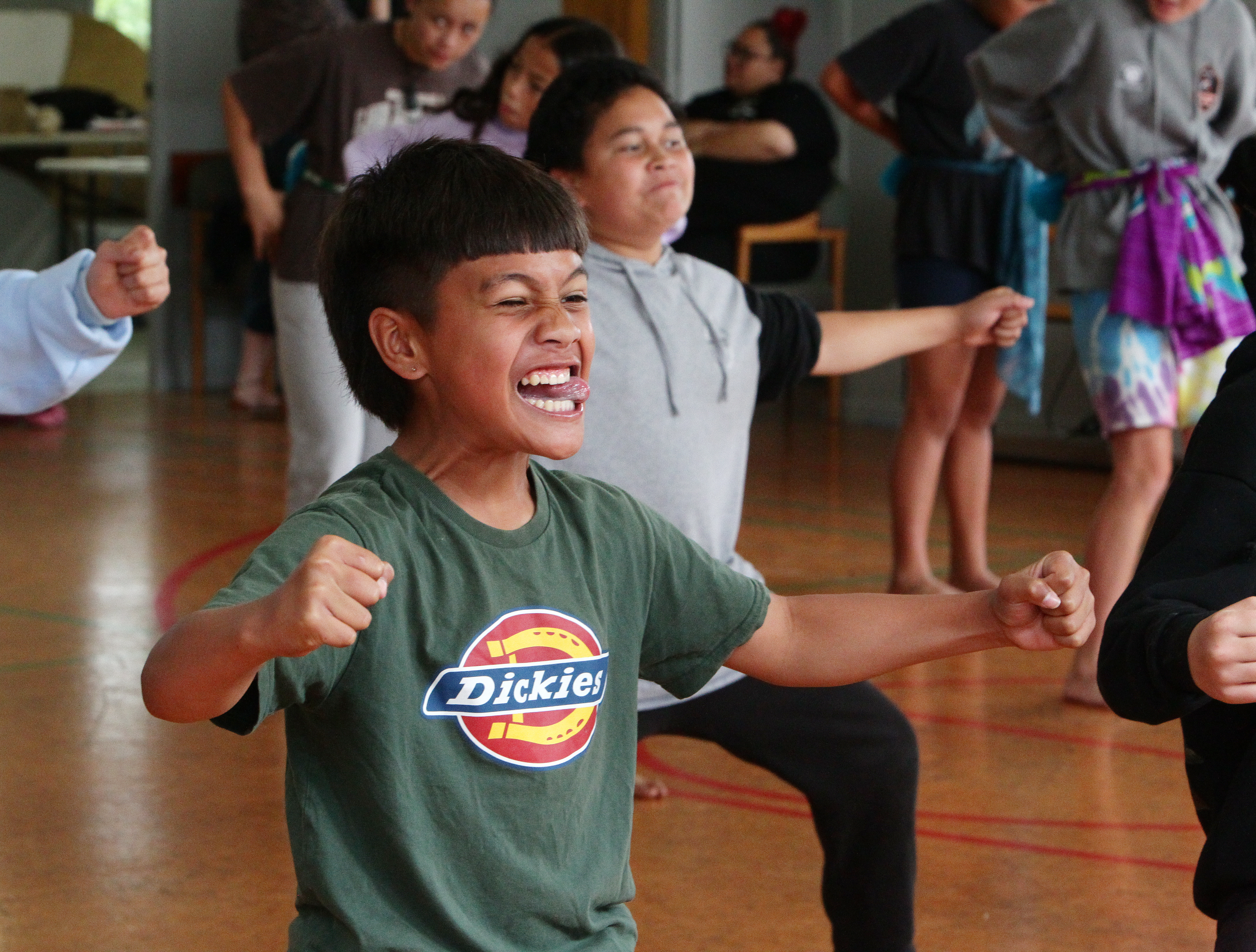 Noah Reihana, 12, from Kawakawa Primary School, puts his all into practicing.  Photo / Tania Whyte