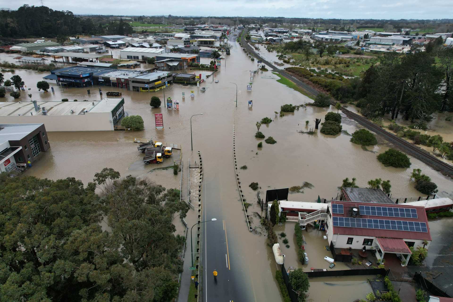 Flooding at Kumeu in West Auckland. Photo / Brett Phibbs