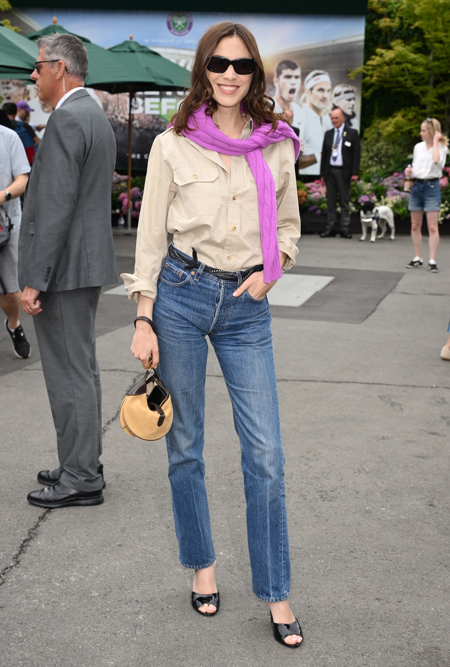 Alexa Chung attends the Wimbledon Tennis Championships. Photo / Getty Images