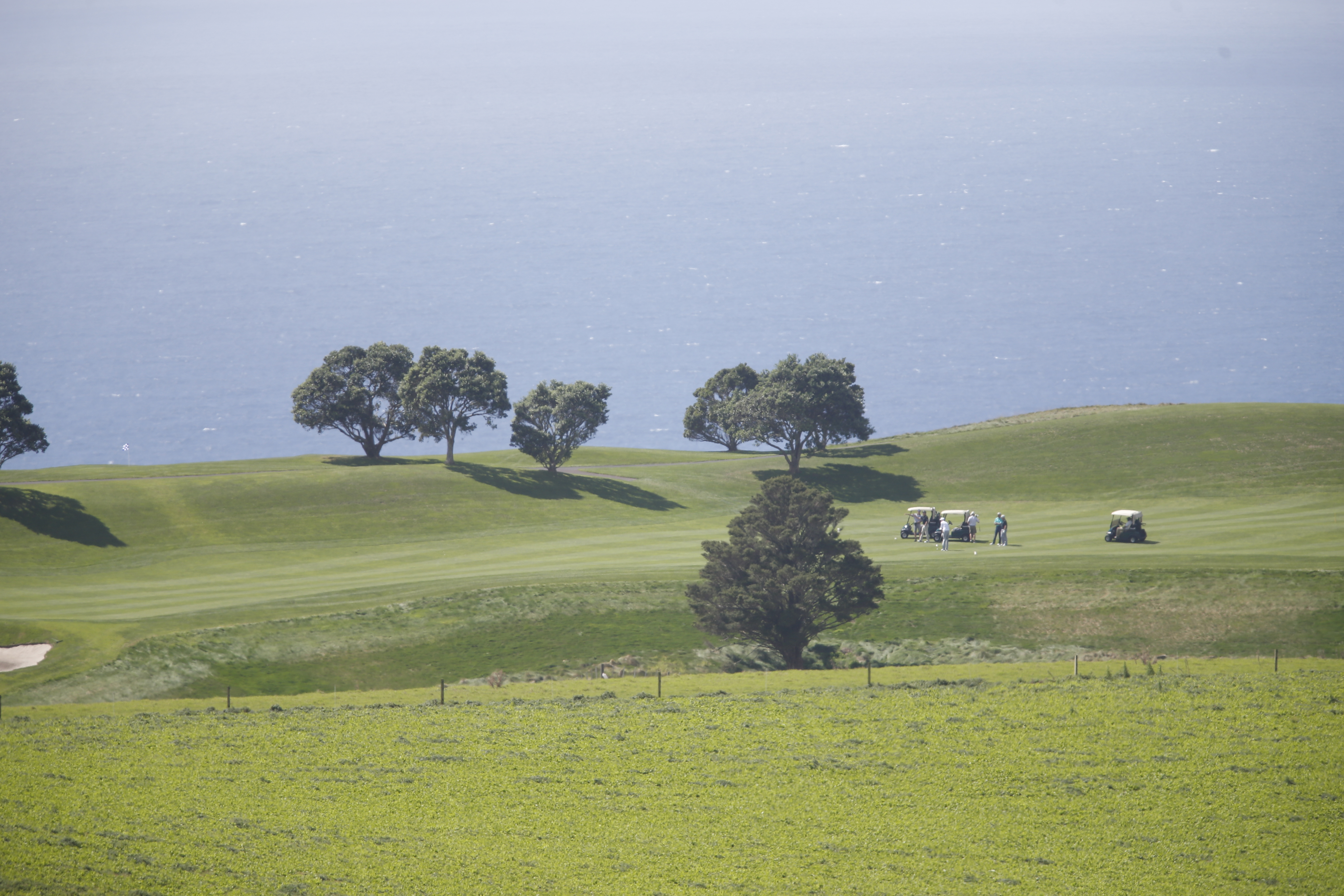 The group at Kauri Cliffs. It is believed Barack Obama is in the green shirt. Photo / Michael Cunningham