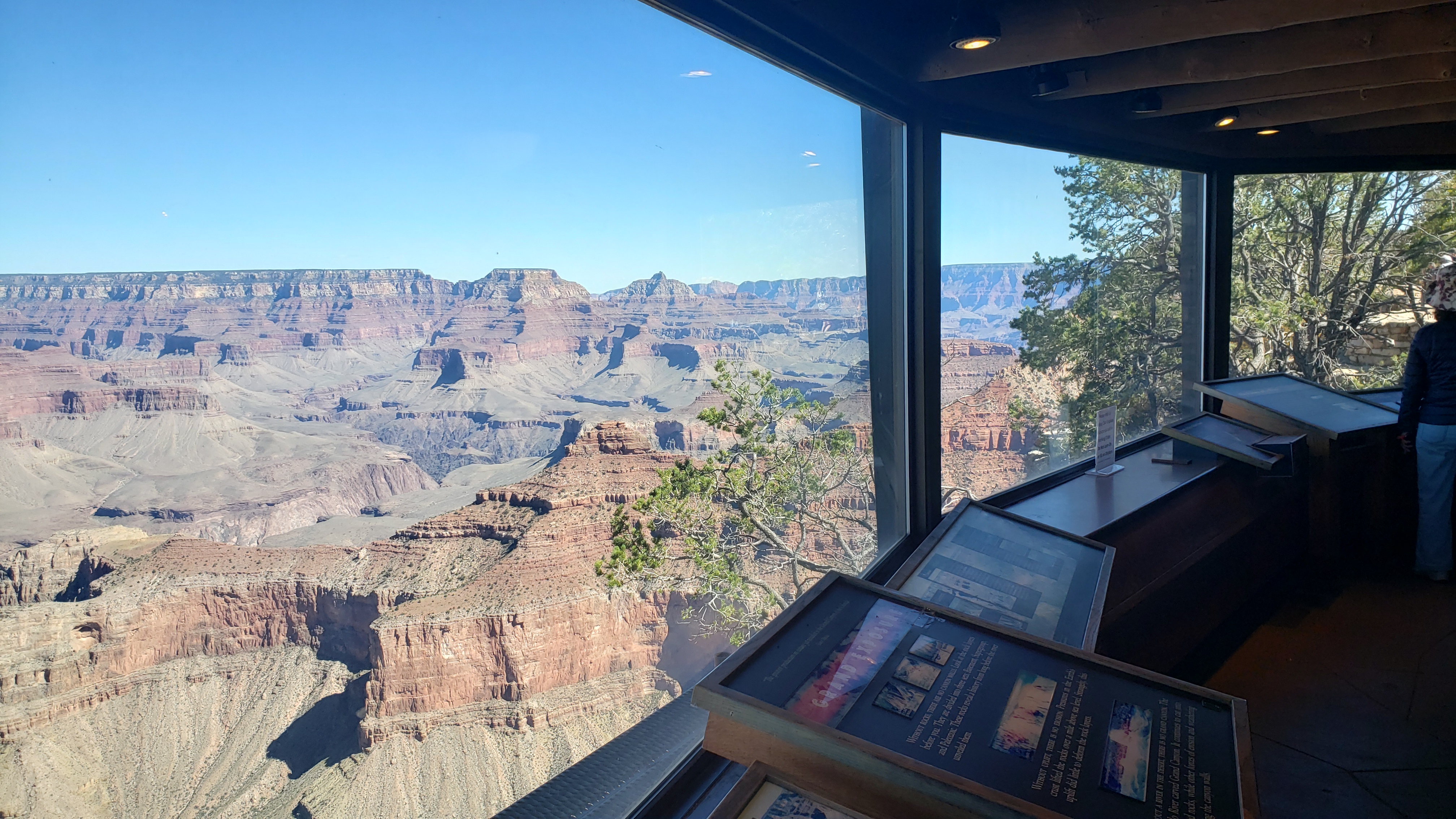 Grand Canyon view from the Yavapai Geology Museum. Photo / Simon & Susan Veness