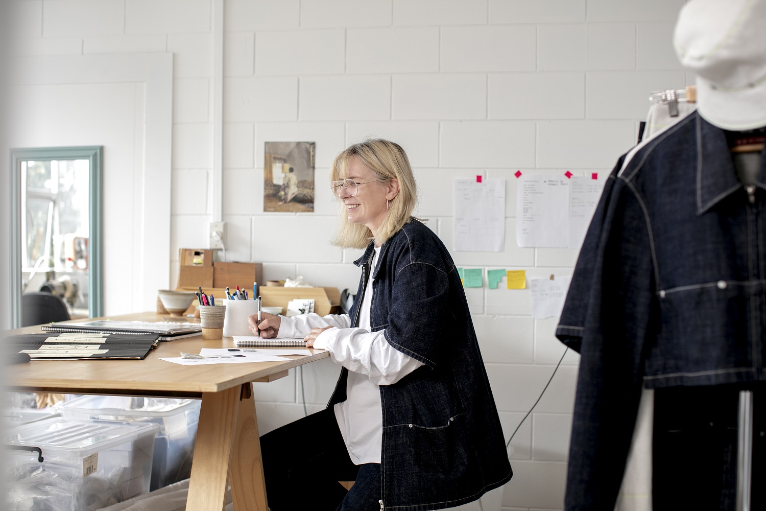 Bug Denim fashion designer Barbara Tee in her Mt. Albert studio. Photo / Babiche Martens