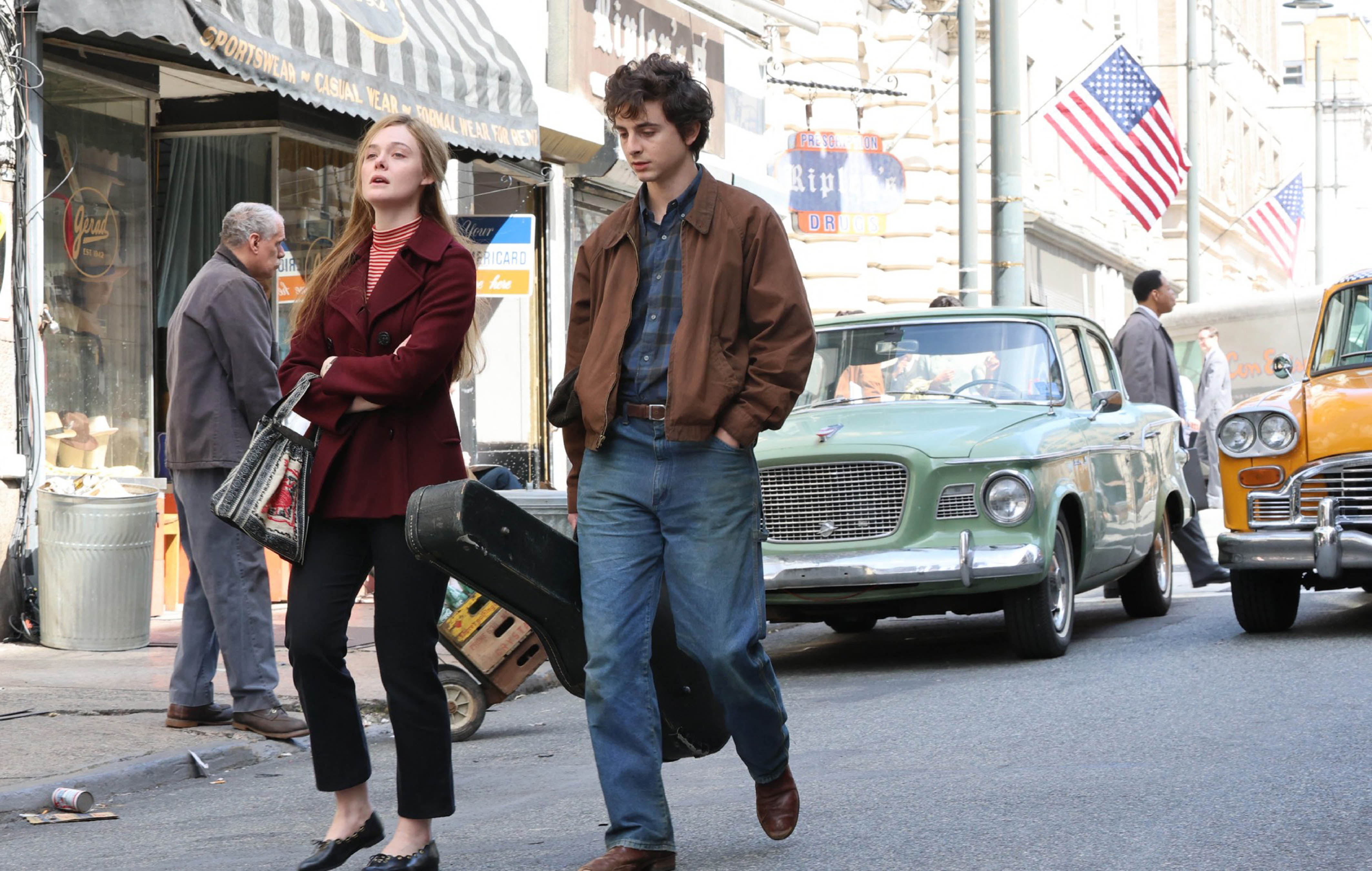 A Complete Unknown recreates Dylan’s formative years in New York. Photo / AFP