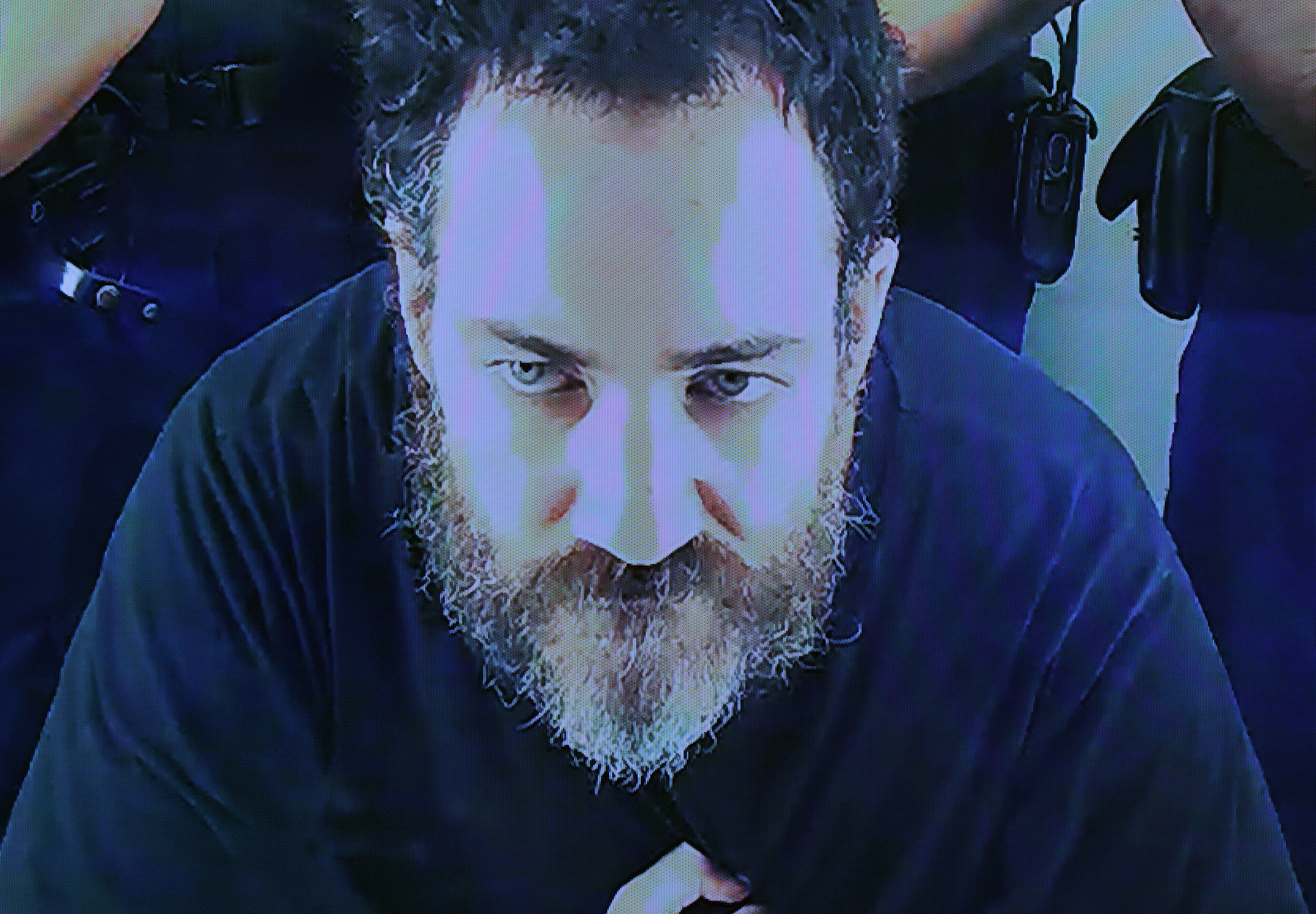 Nathan Boulter appeared via AVL for  sentencing at the Christchurch High Court. Photo / Chris Skelton, Photo