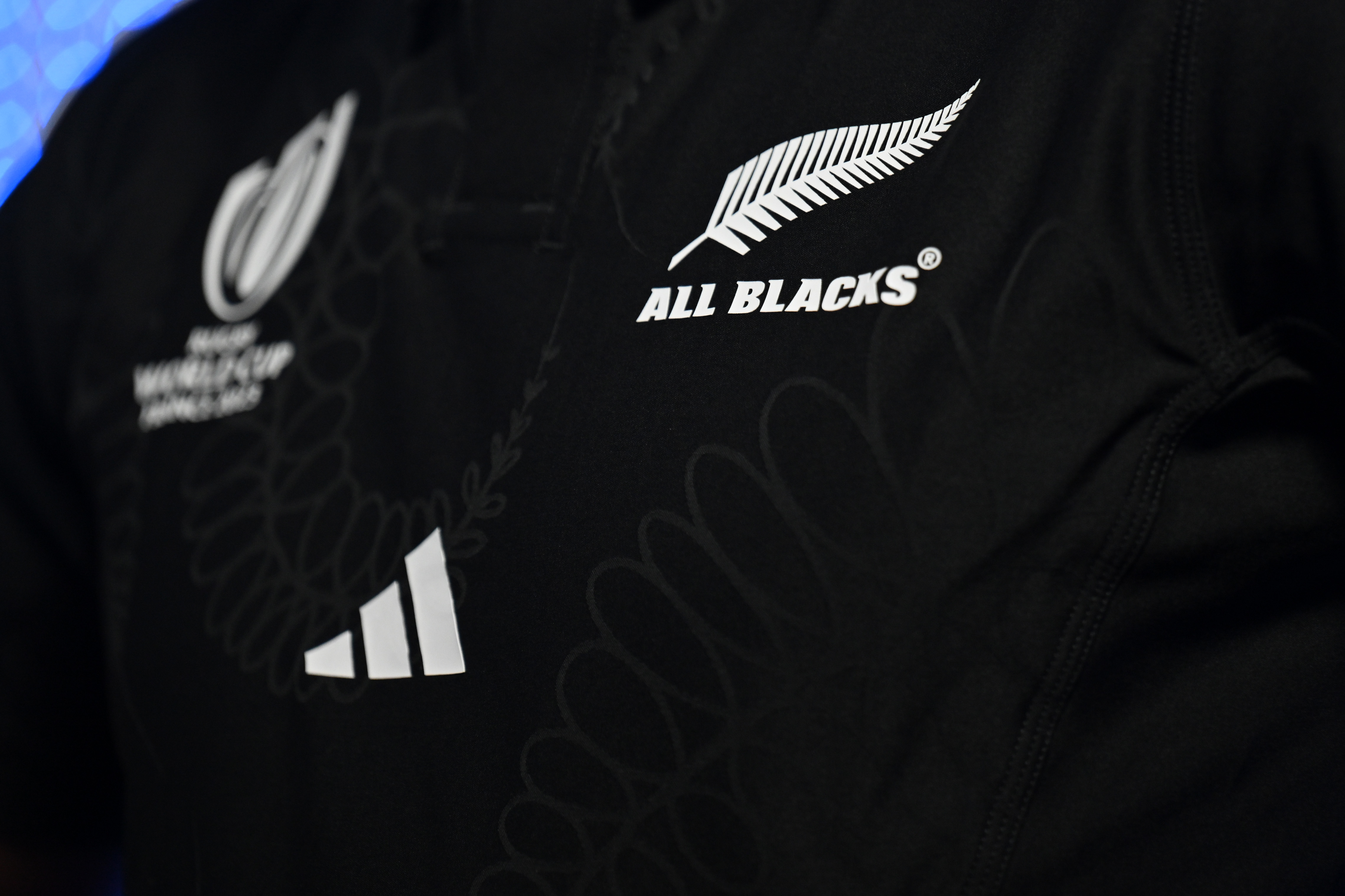 The All Blacks' jersey as worn in the 2023 Rugby World Cup. Photo / Getty Images