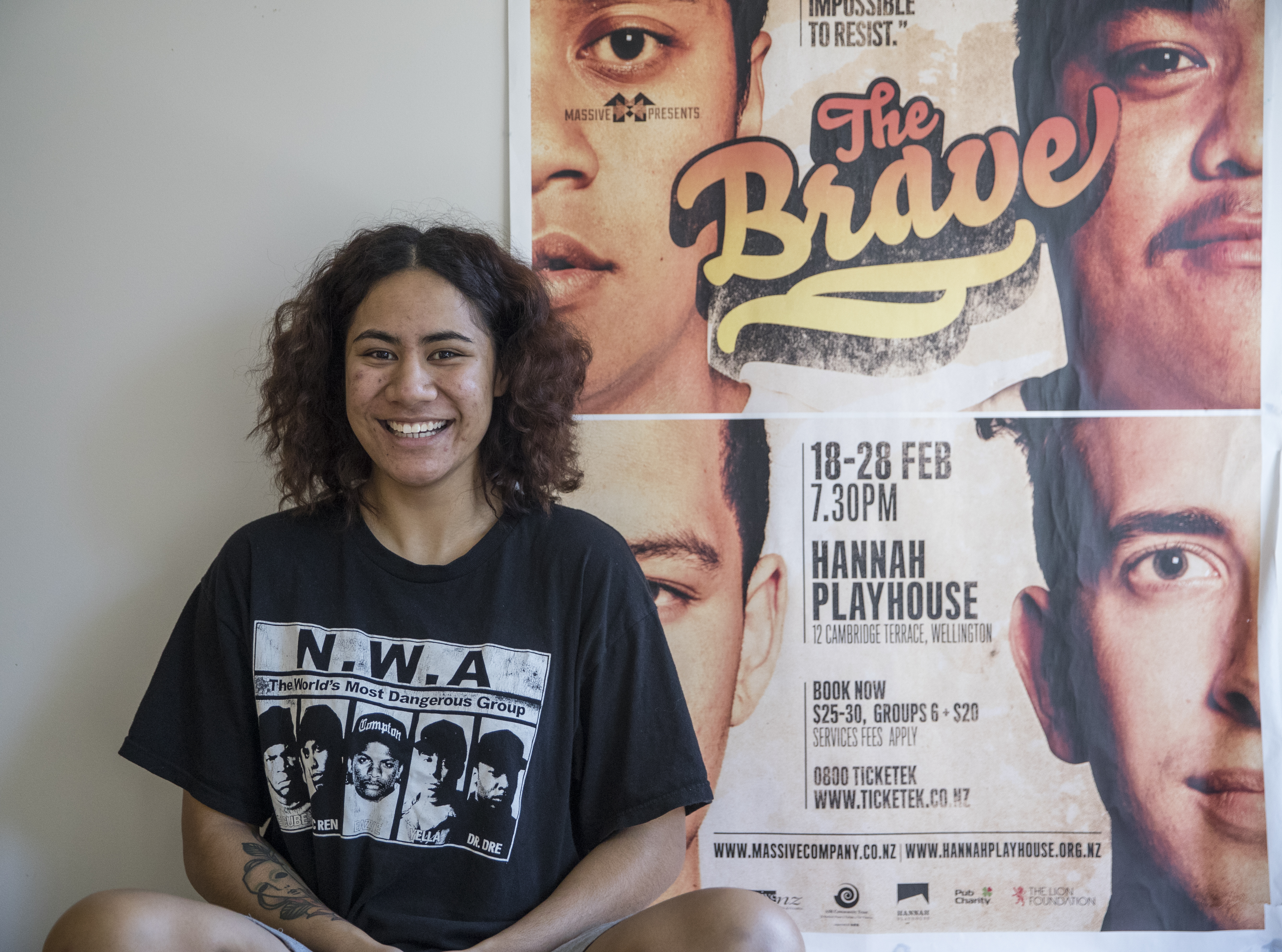 Sieni Leo'o Olo at her workplace in the Auckland CBD. Photo / Peter Meecham