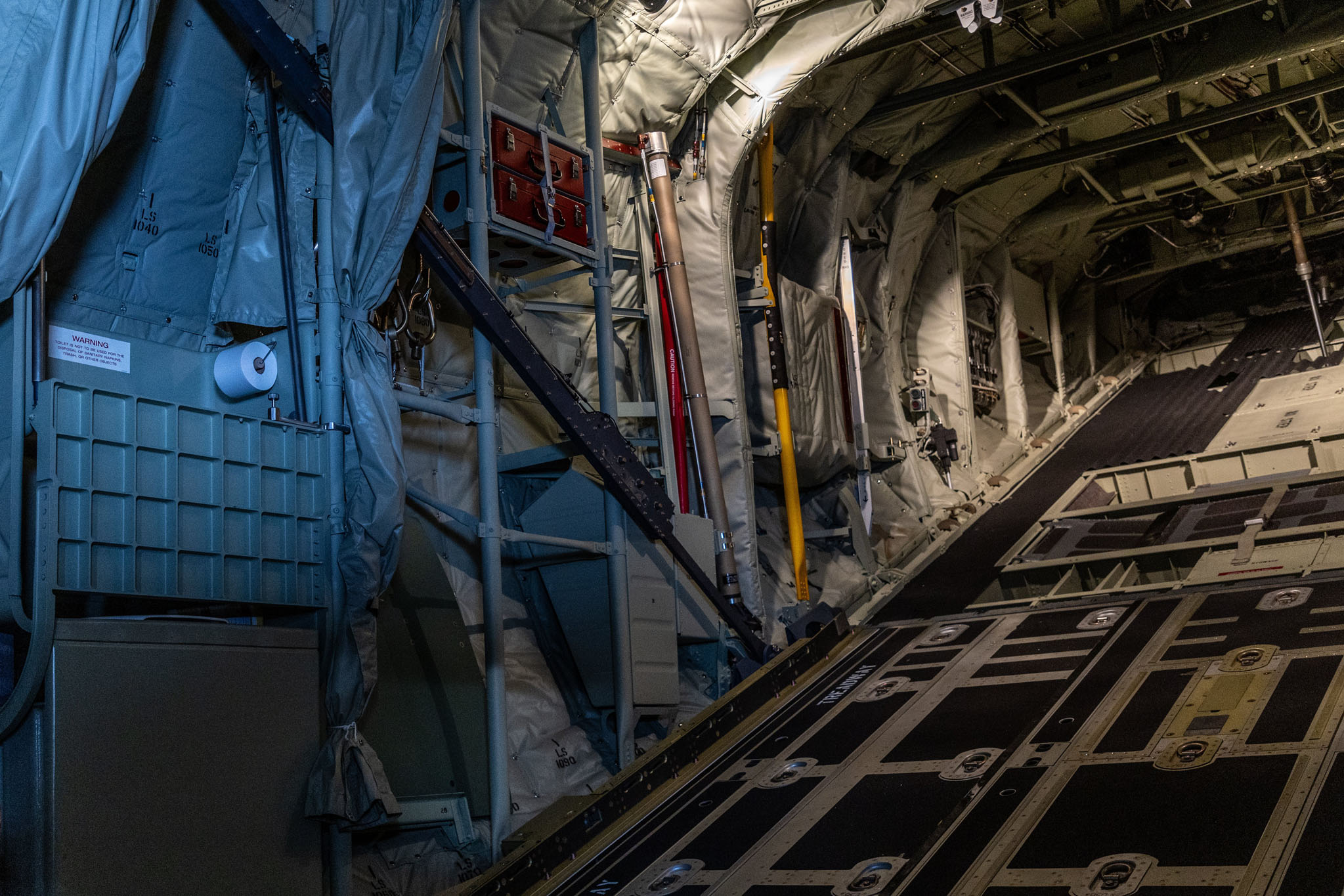 The toilet in the Lockheed Martin C-130J Hercules. Photo / Michael Craig