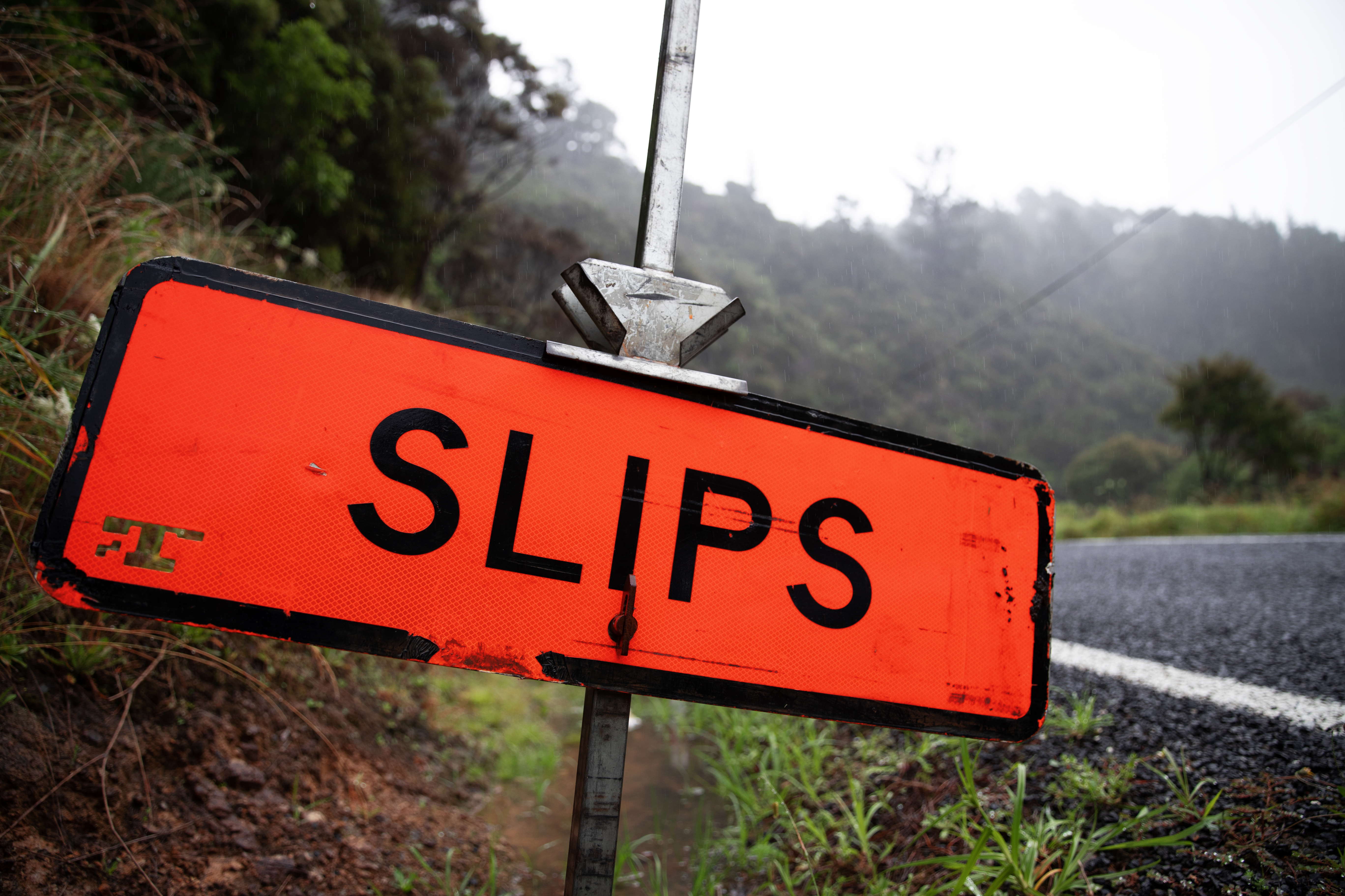 Torrential rainfall and flooding had caused many issues to roads in the Coromandel area. Photo / Hayden Woodward