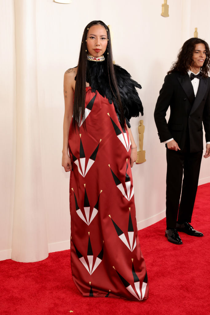 Quannah Chasinghorse at the 96th Annual Academy Awards in Hollywood. Photo / Getty Images