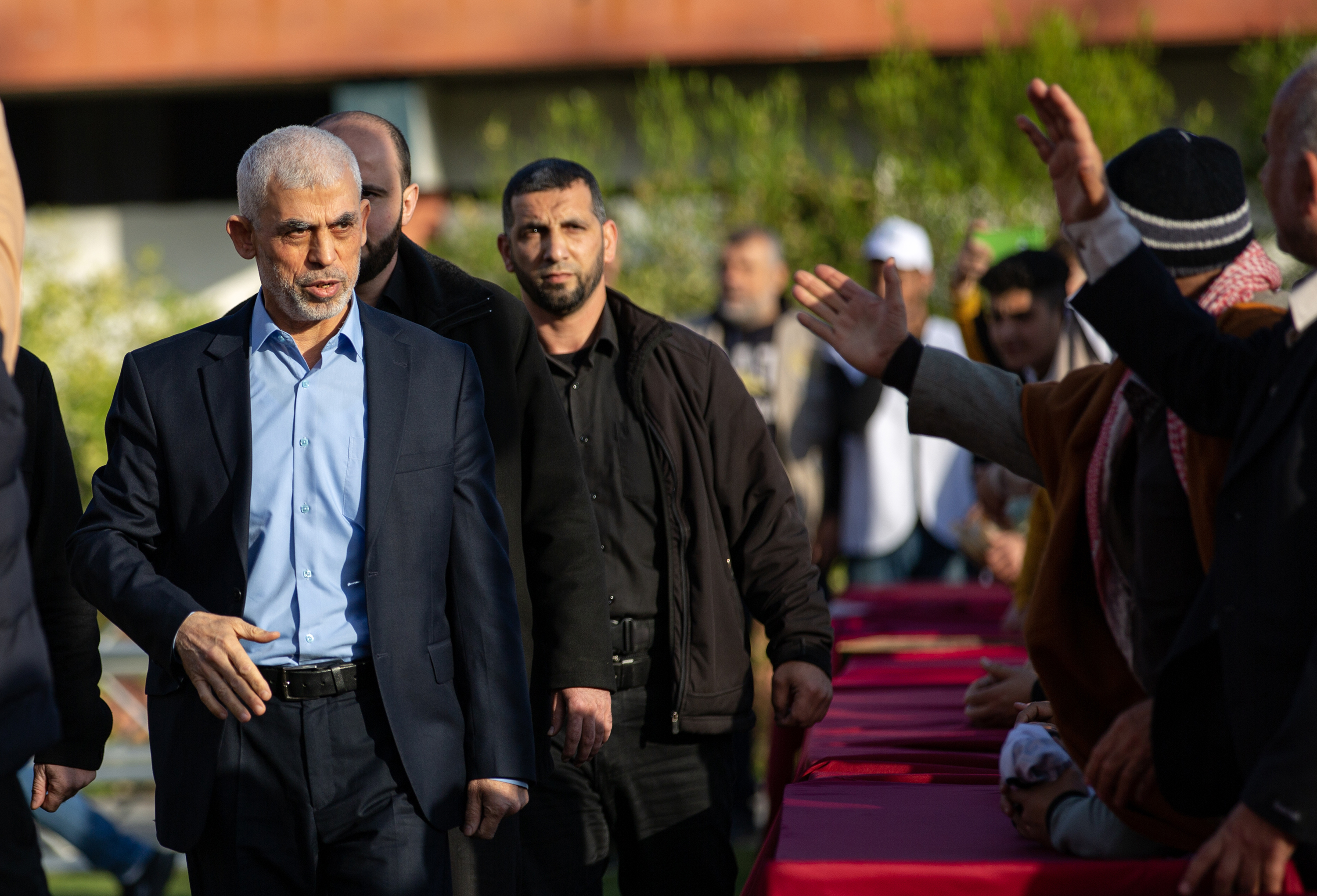 Yahya Sinwar, the head of Hamas in Gaza, at the International Quds Day festival on the last Friday of Ramadan, which was held in Gaza City in April. Photo / Samar Abu Elouf, The New York Times