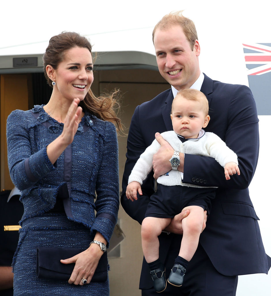 Princess Kate, Prince William and Prince George at Wellington Airport on April 16, 2014. Photo / Getty Images
