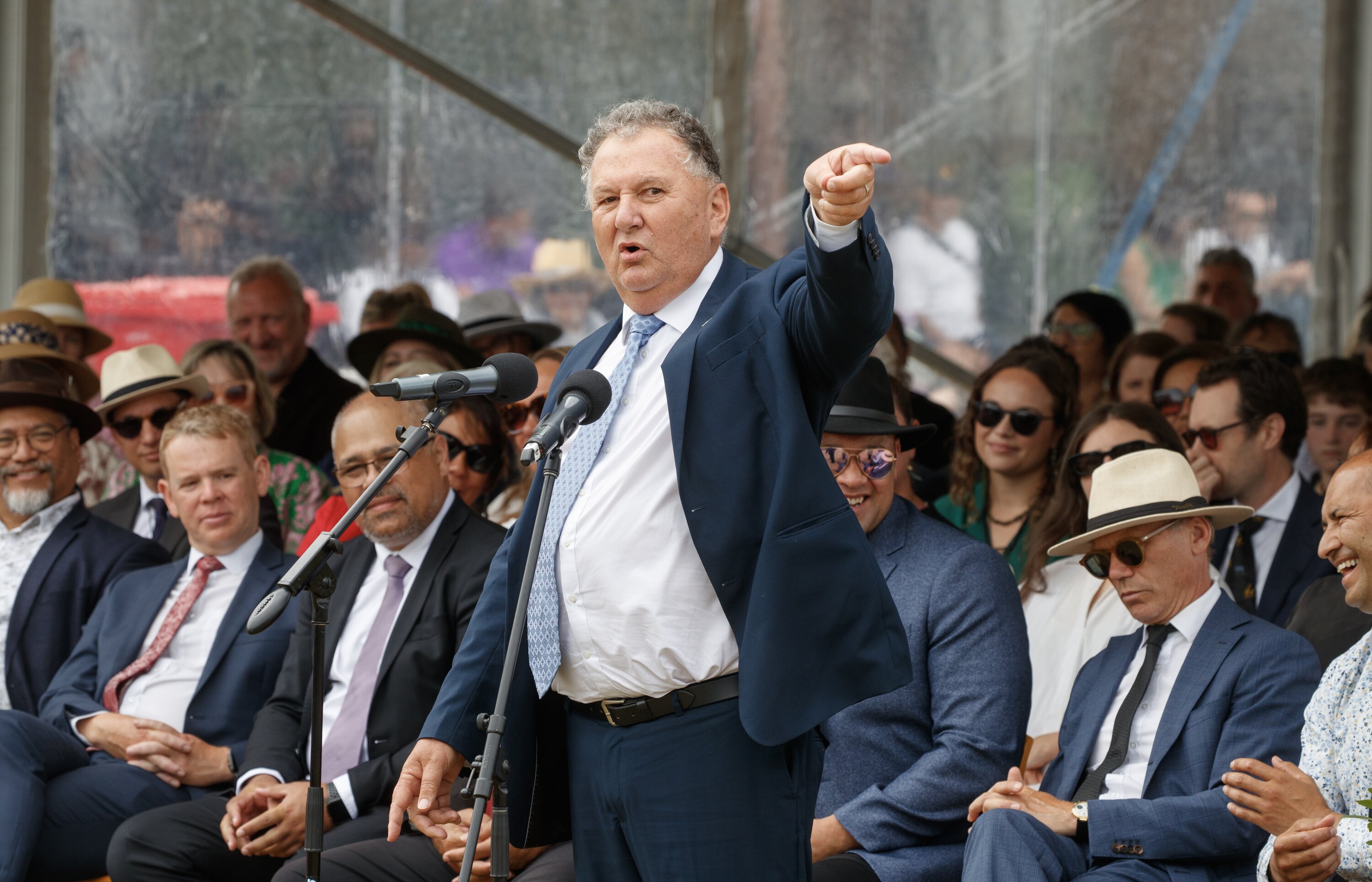 NZ First MP Shane Jones during his speech at Rātana Pā near Whanganui in January. Photo / Mark Mitchell