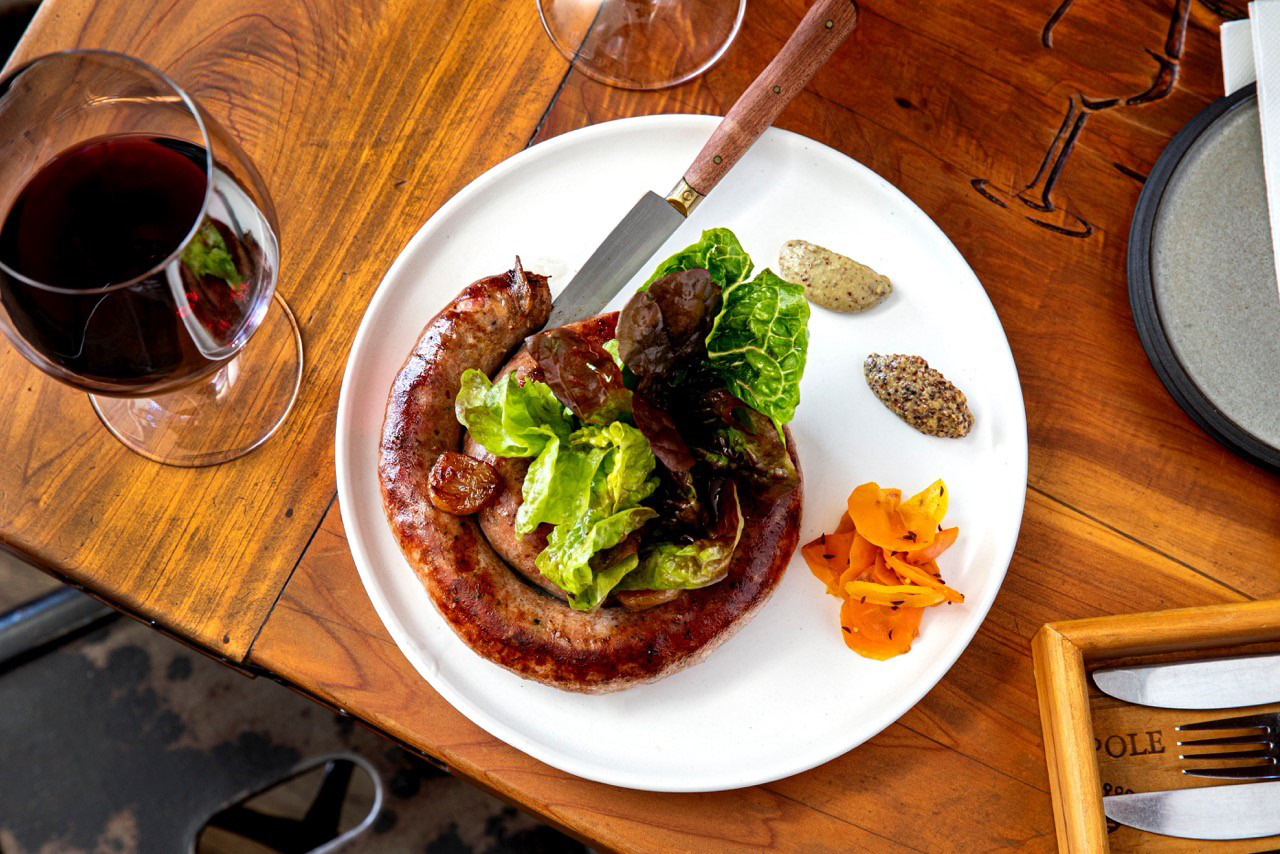 Apero's famous pork sausage.