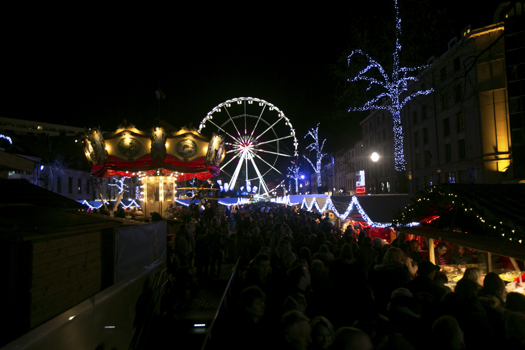 Brussels lights up during the Christmas markets. Photo / iStock