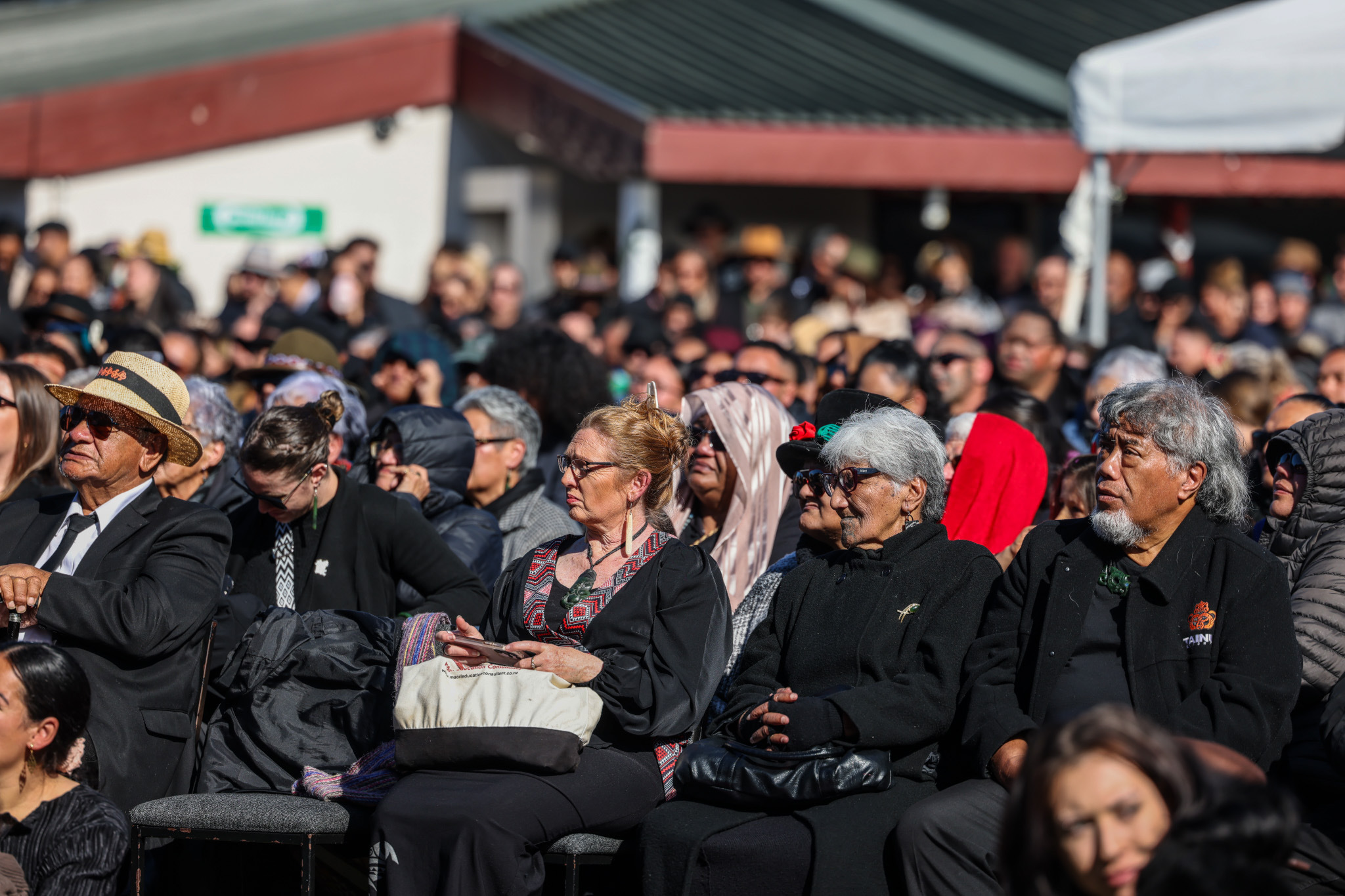 Thousands arrived over several days for the tangihanga of Kingi Tuheitia.  Photo / Mike Scott