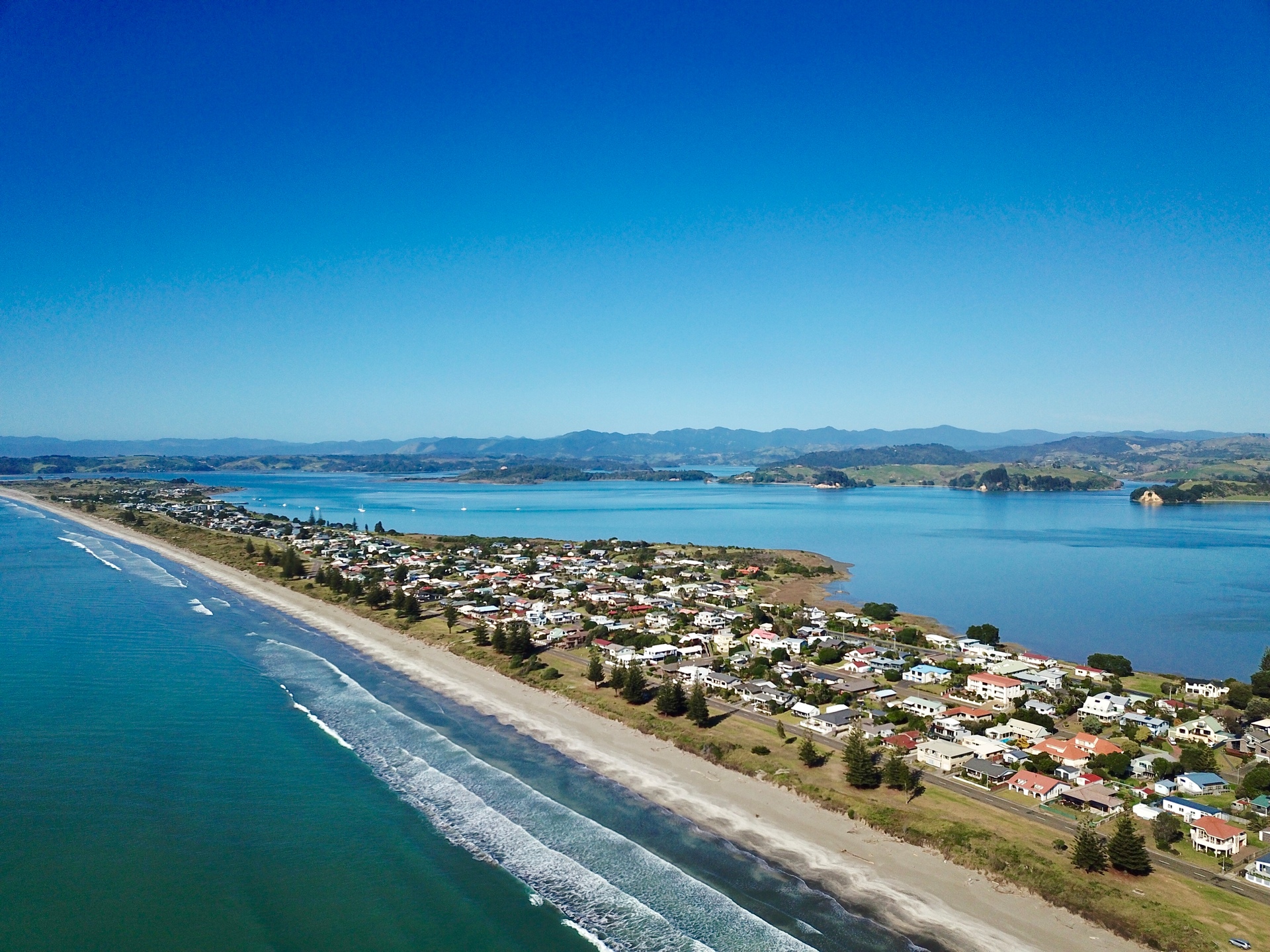 Ōhope Beach, with Ōhiwa Harbour on the other side of the spit, in the Eastern Bay of Plenty. Photo / Supplied