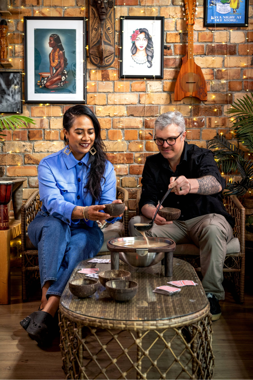 Todd Henry and Anau Mesui - Four Shells Kava Lounge - Photo / Babiche Martens