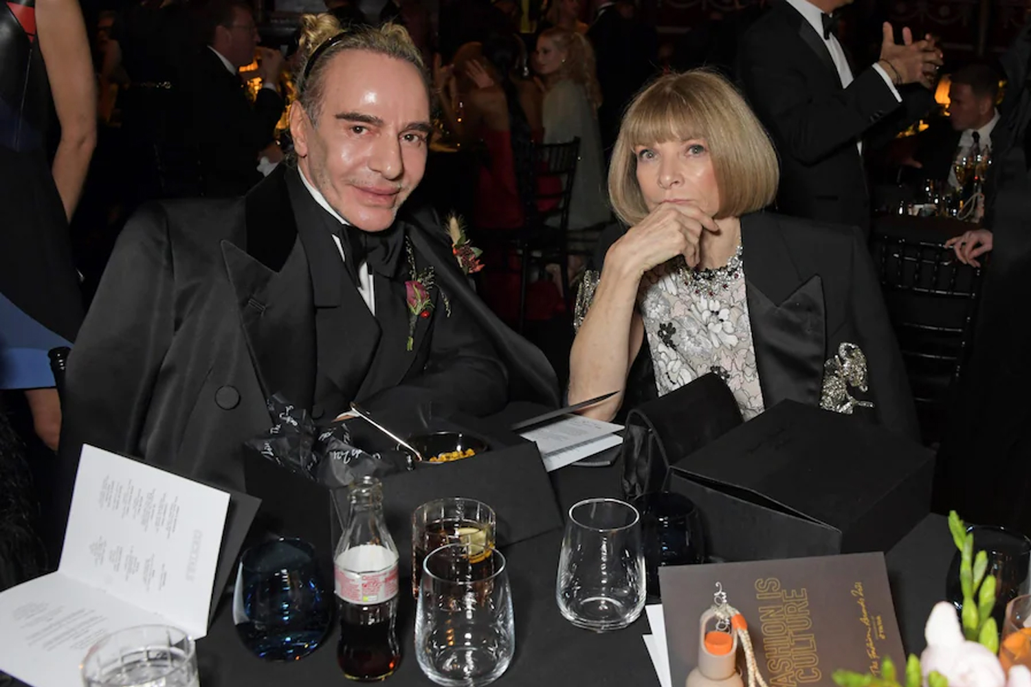 Galliano pictured with his long-time friend and mentor, Anna Wintour. Photo / Getty Images