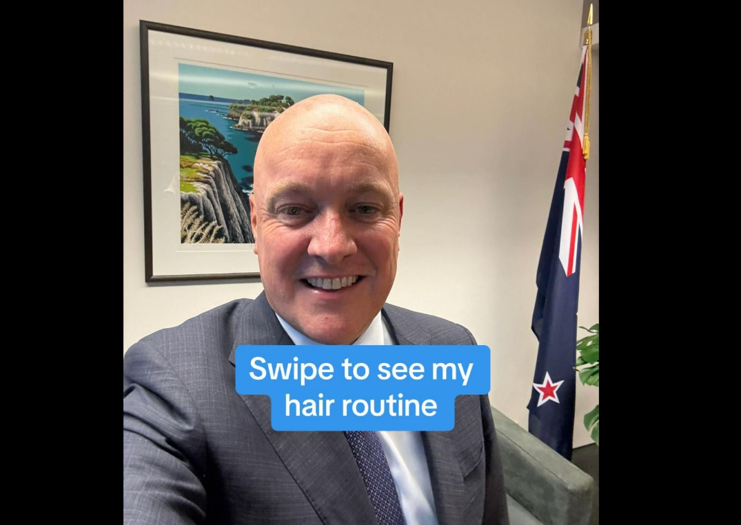 Self-styled 'TikTok King' Christopher Luxon has mixed gags with more serious messages. Image / @christopherluxonmp