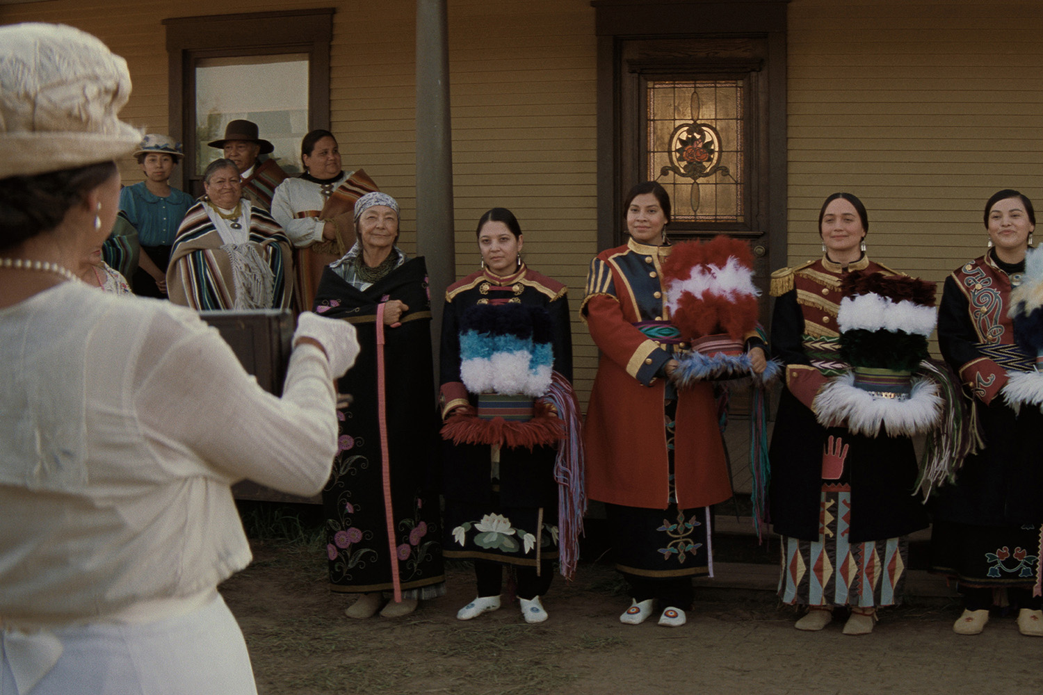 The characters in ‘Killers of the Flower Moon’ don bespoke military coats, towering hats and moccasins, created by Osage makers.