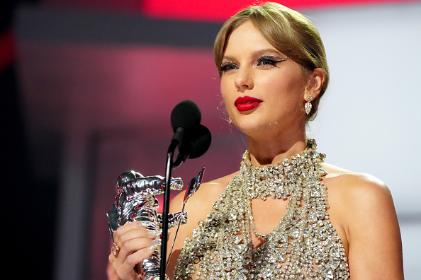 Taylor Swift accepts the Video of the Year award for 'All Too Well (10 Minute Version) (Taylor's Version) (From the Vault)'. Photo / Getty Images