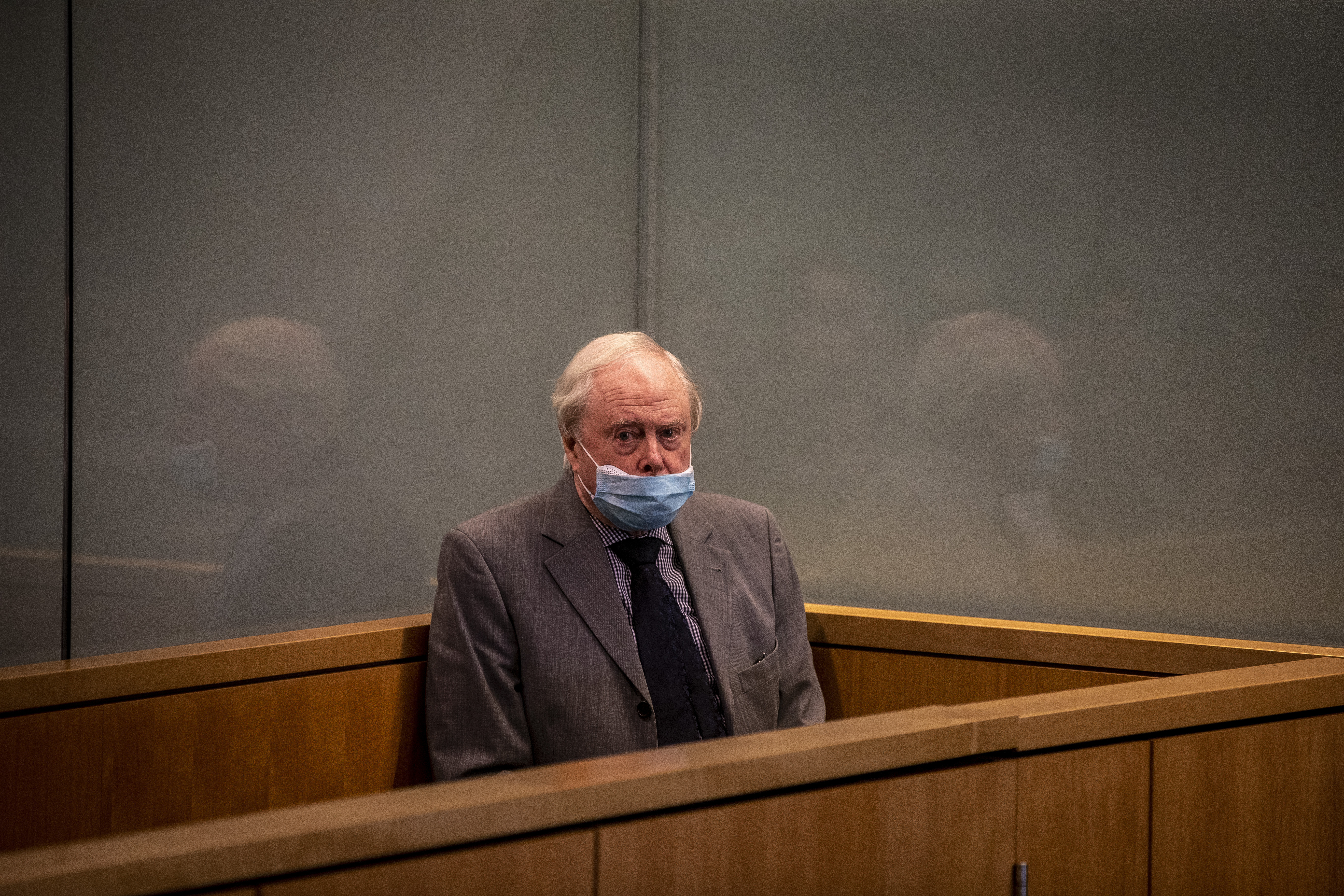 Sir James Wallace at the Auckland High Court for sentencing. Photo / Michael Craig