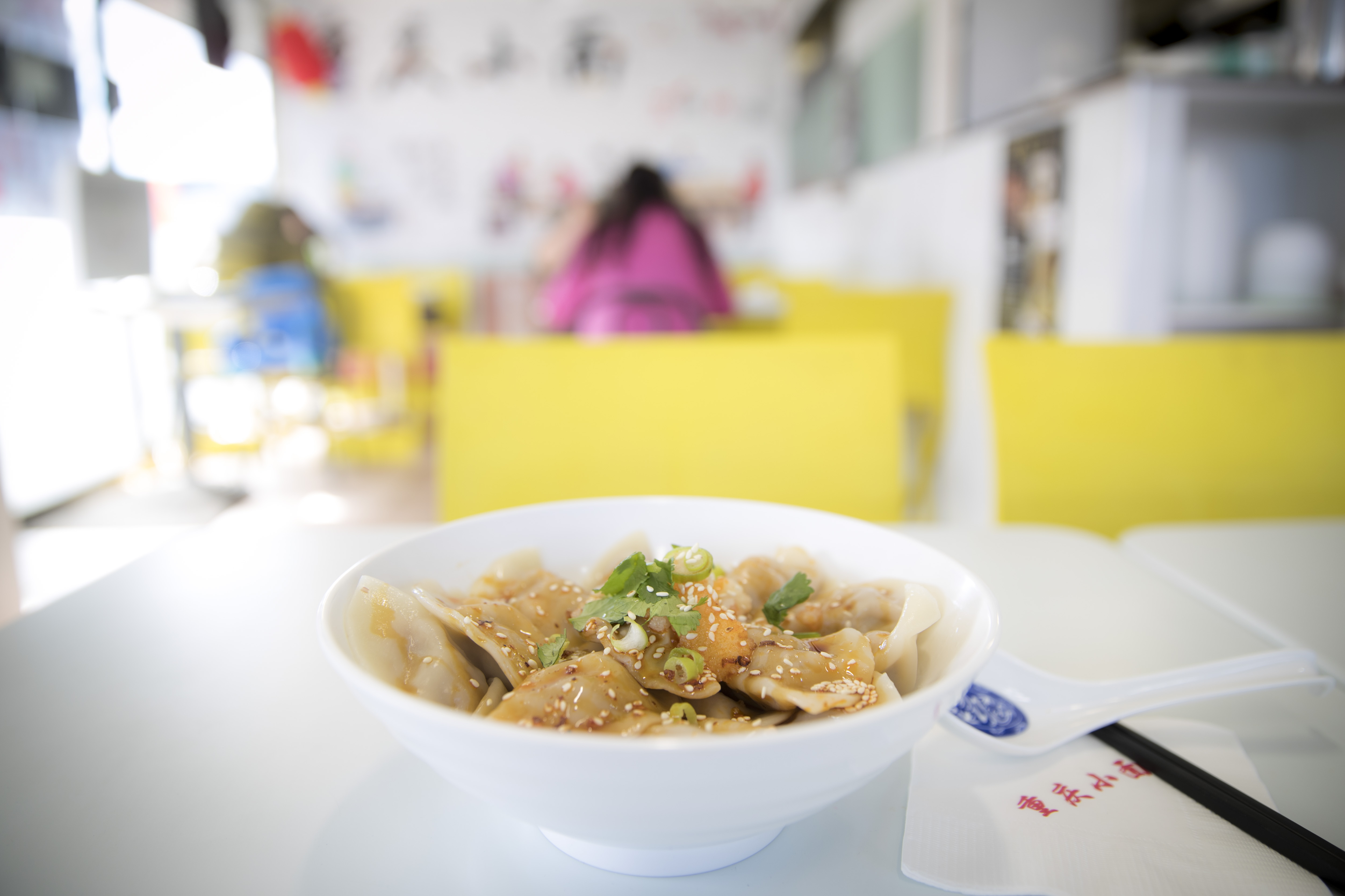 Dumplings in spicy sauce at Chongqing Noodles. Photo / Michael Craig