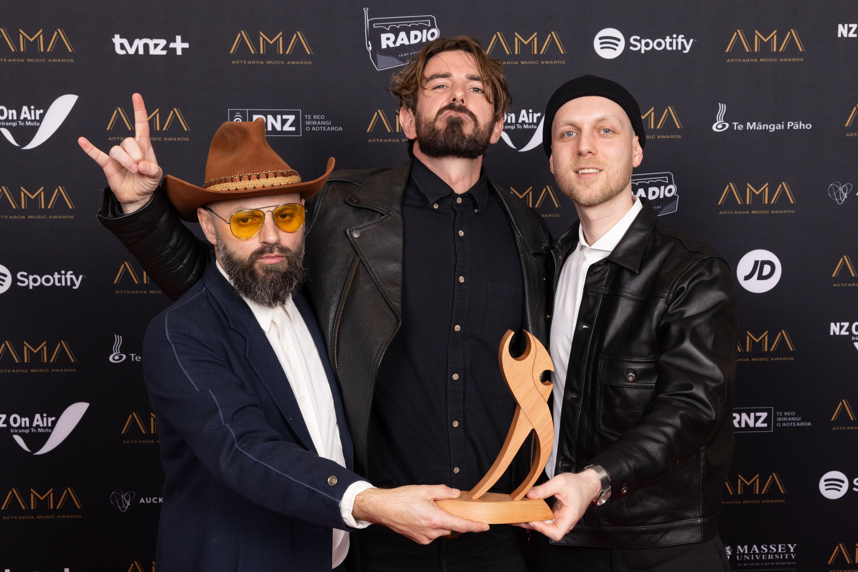 Racing, winners of Best Rock Band. Photo / Stijl / James Ensing-Trussell