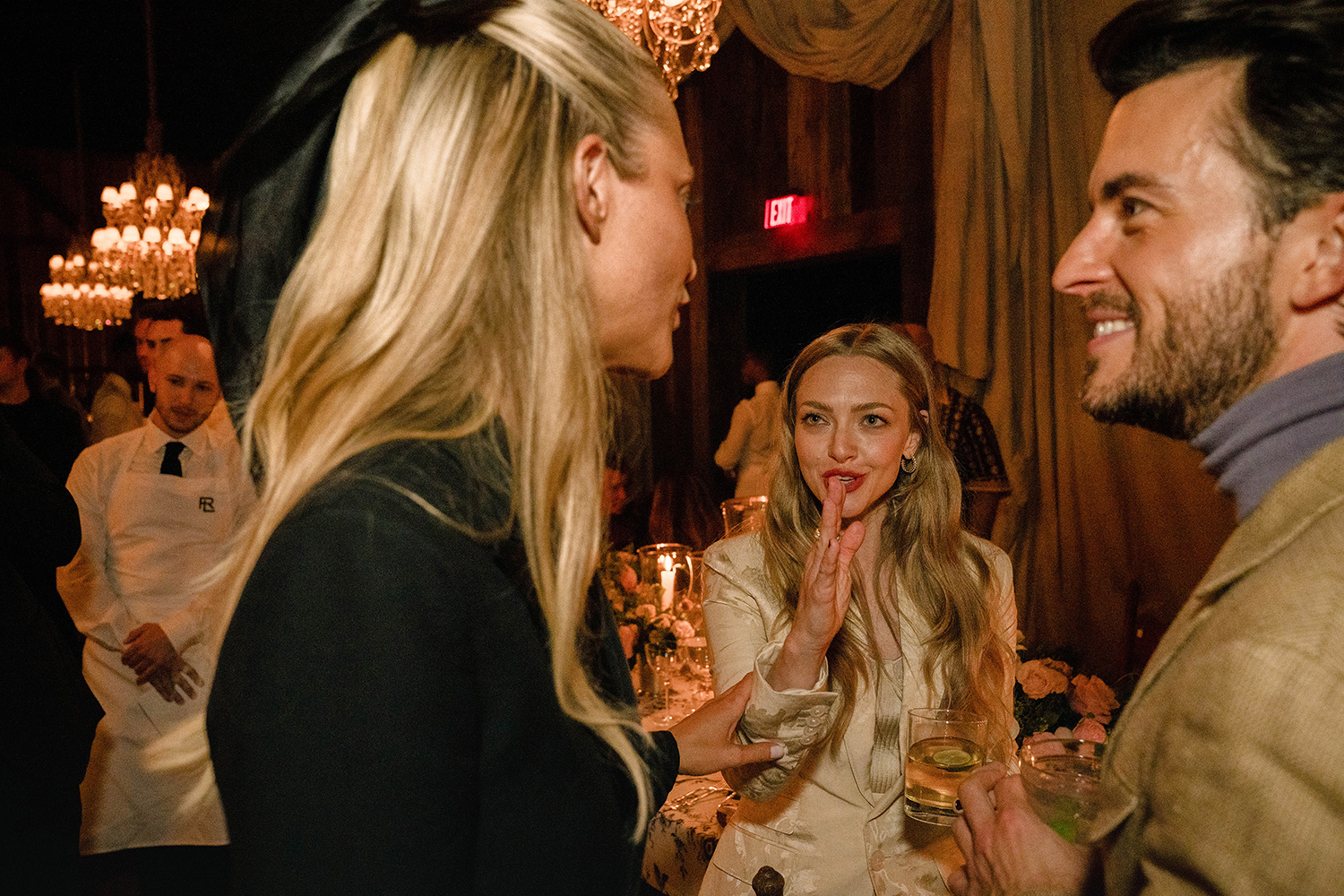 Poppy Delevingne, Amanda Seyfried and Jonathan Bailey attend the Ralph Lauren fashion show. Photo / Jane Kim, The New York Times