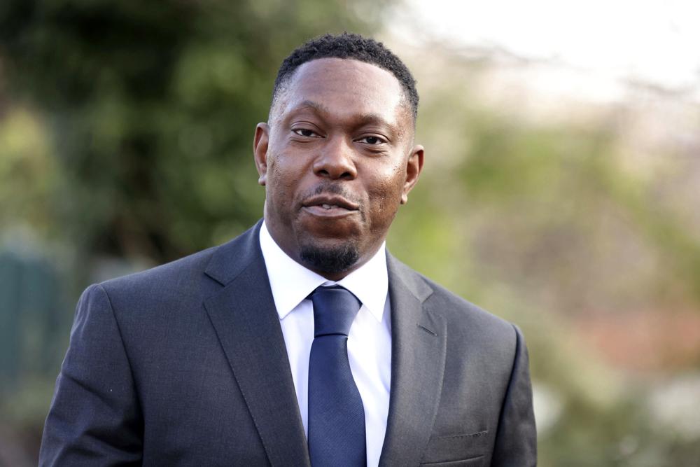 Dizzee Rascal arrives to appear at Wimbledon Magistrates Court in London, on March 7, 2022. Photo / AP