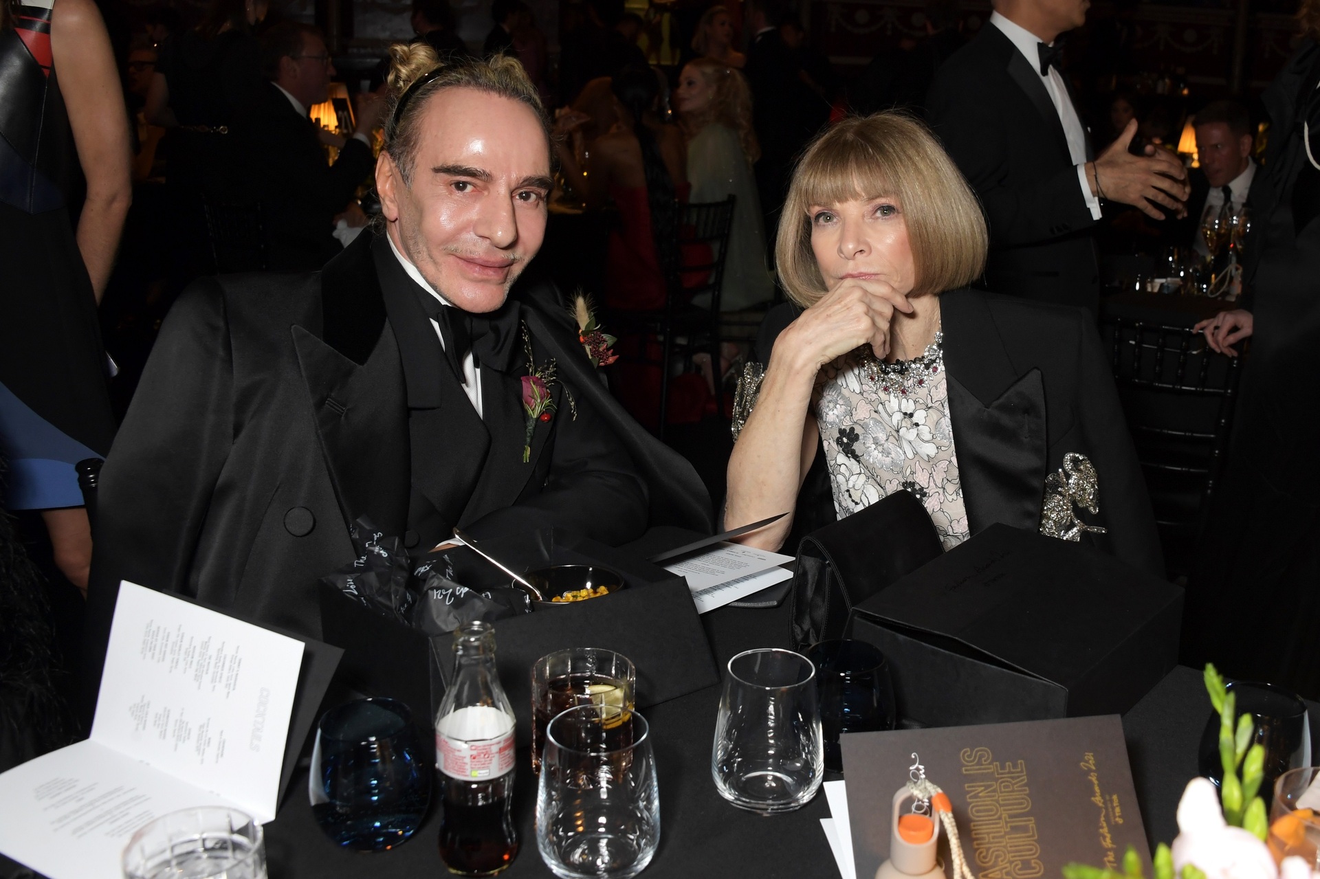 John Galliano and Anna Wintour at London's Royal Albert Hall in 2021. Photo / Getty Images